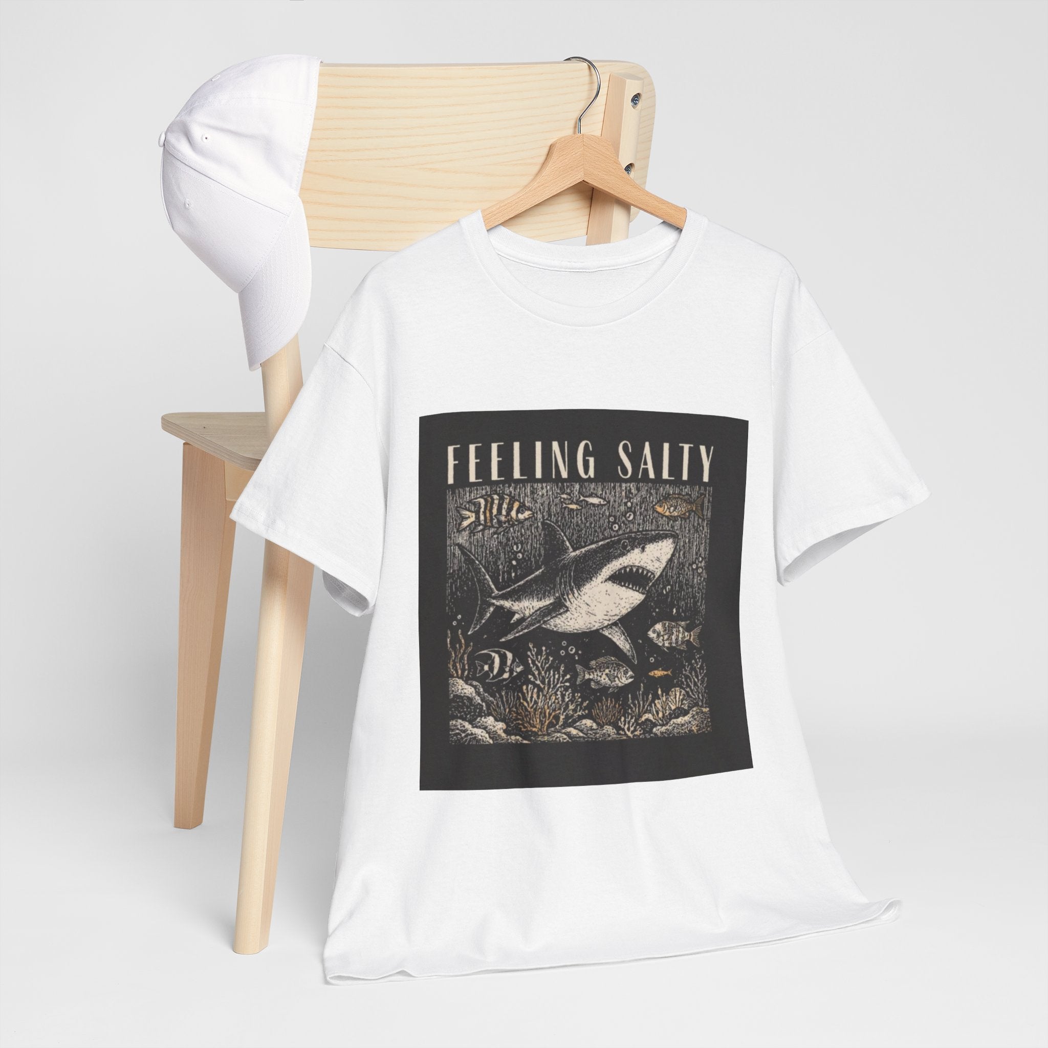 Feeling Salty Shark T-Shirt – Vintage Ocean Graphic Tee