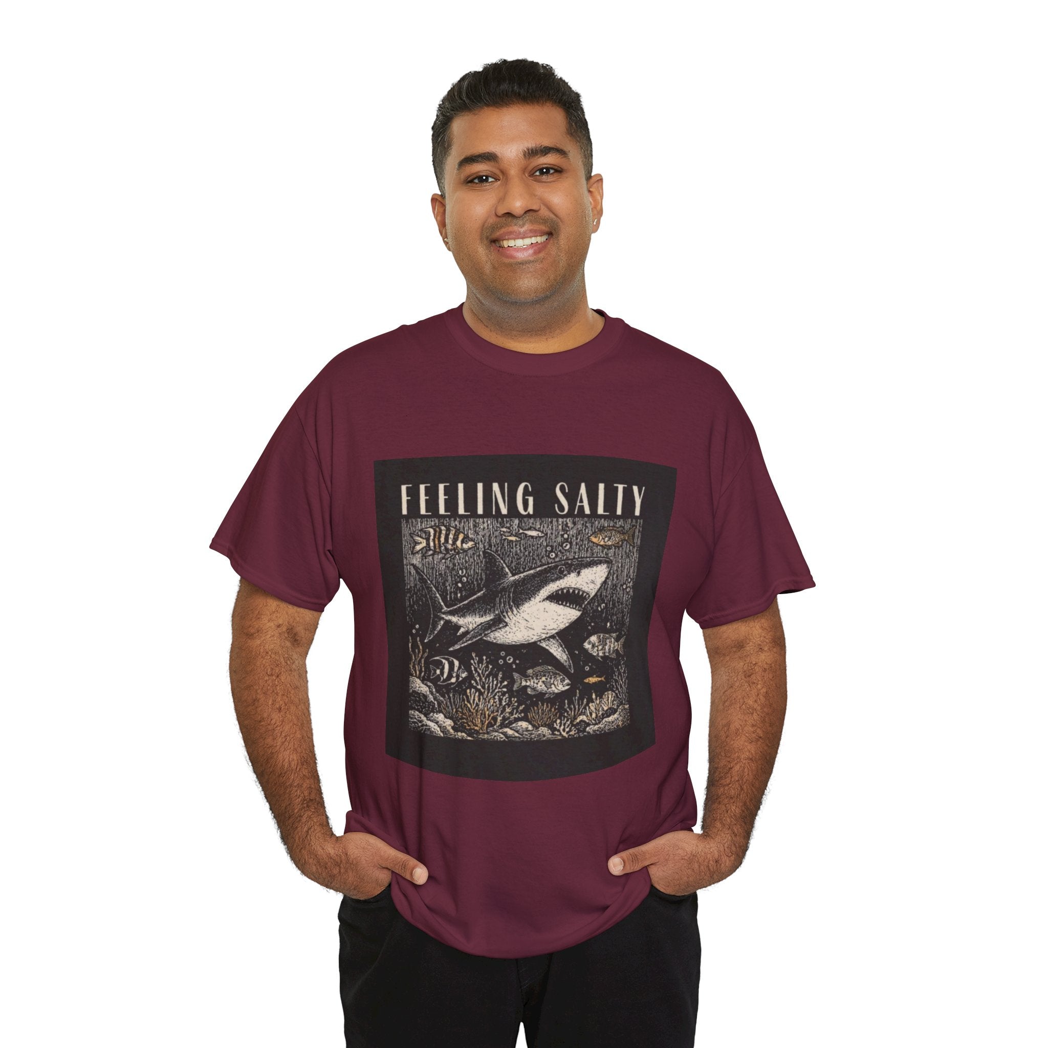 Feeling Salty Shark T-Shirt – Vintage Ocean Graphic Tee
