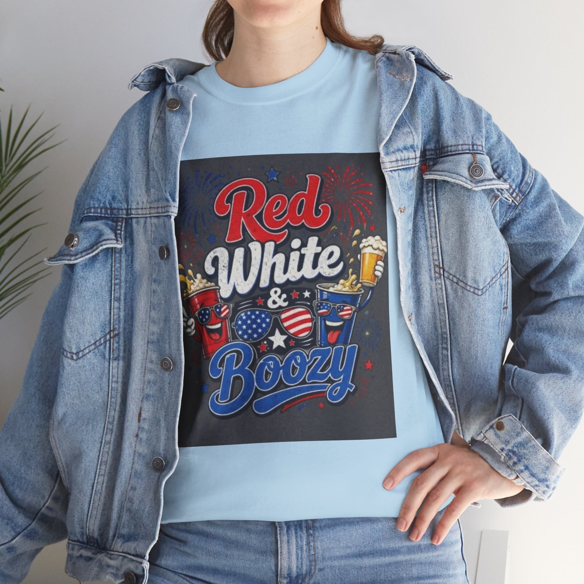 Red White & Boozy T-Shirt – Patriotic 4th of July Party Tee