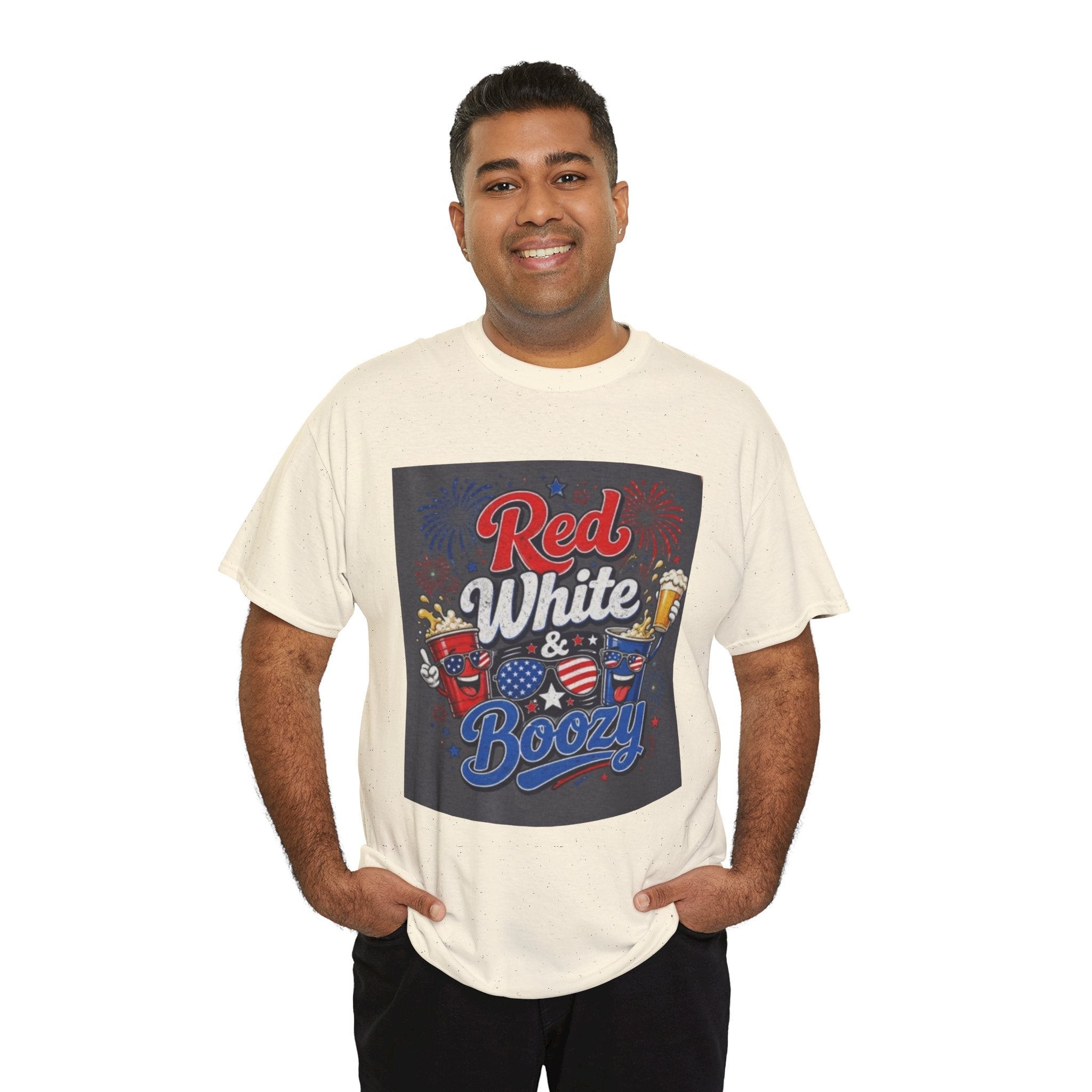 Red White & Boozy T-Shirt – Patriotic 4th of July Party Tee