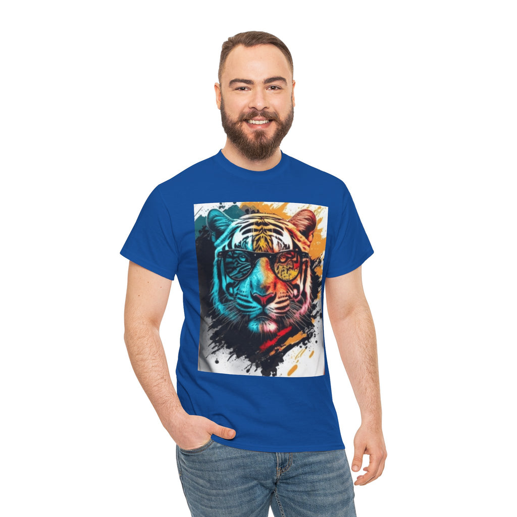 Tiger Portrait T-Shirt — Colorful Abstract Tiger Face Tee