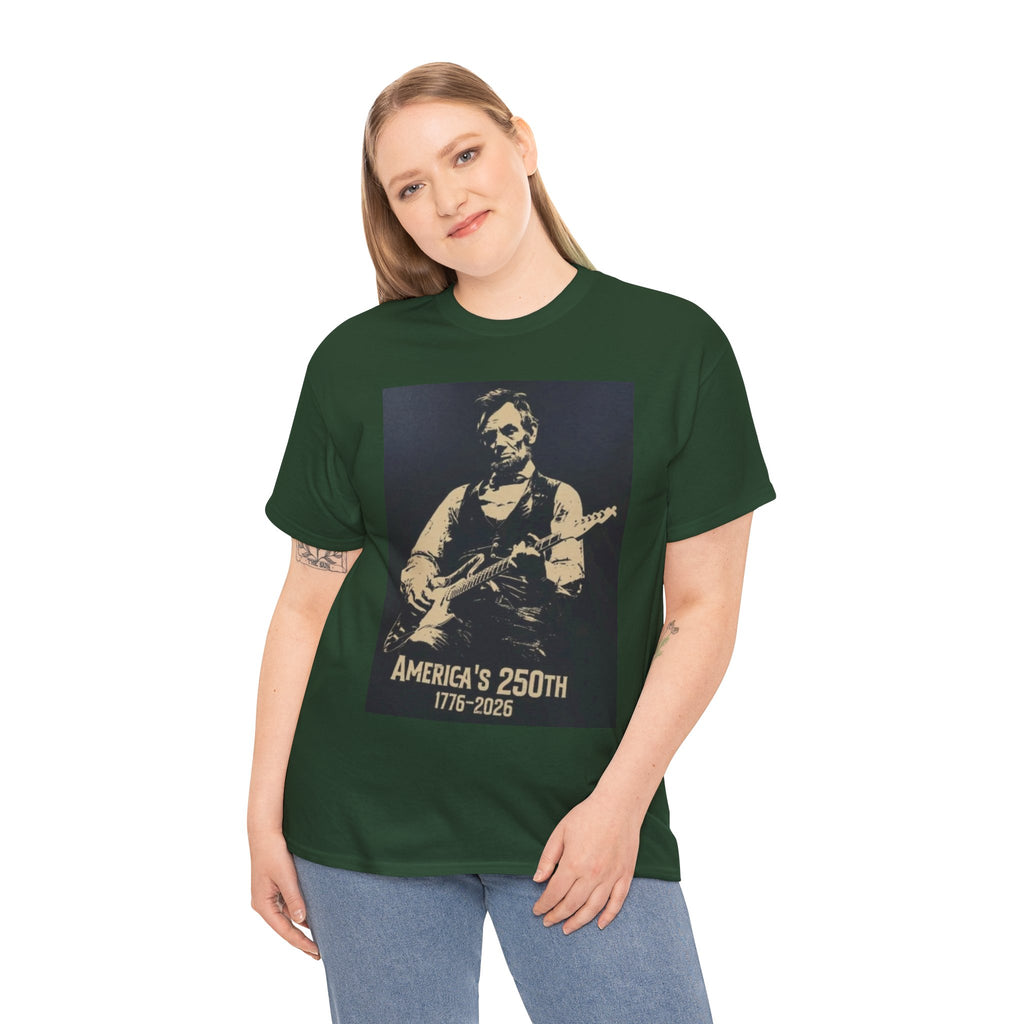 America's 250th Guitar Tee — 1776–2026 Patriotic Rock T‑Shirt