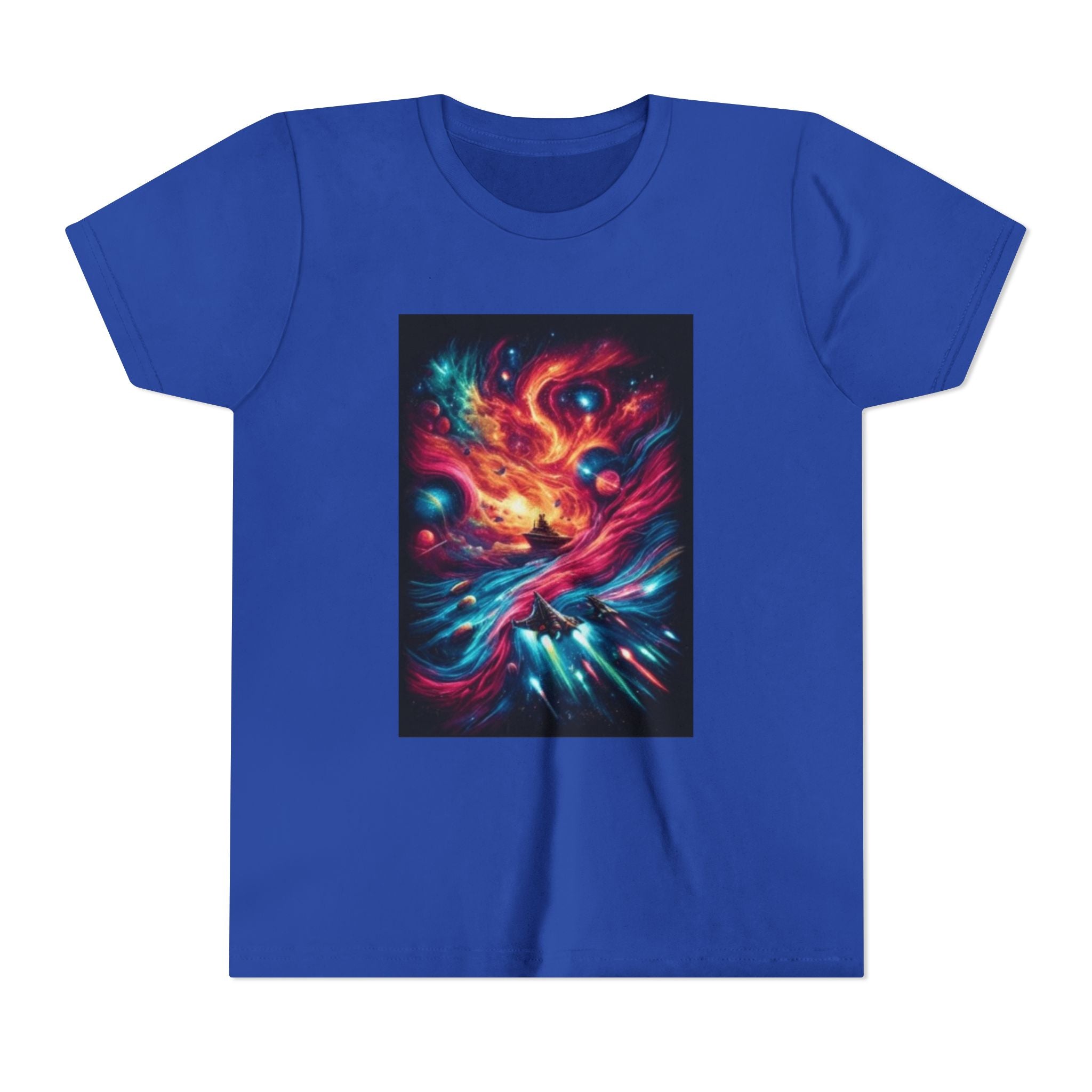 Youth Tee — Cosmic Phoenix Abstract Galaxy Art
