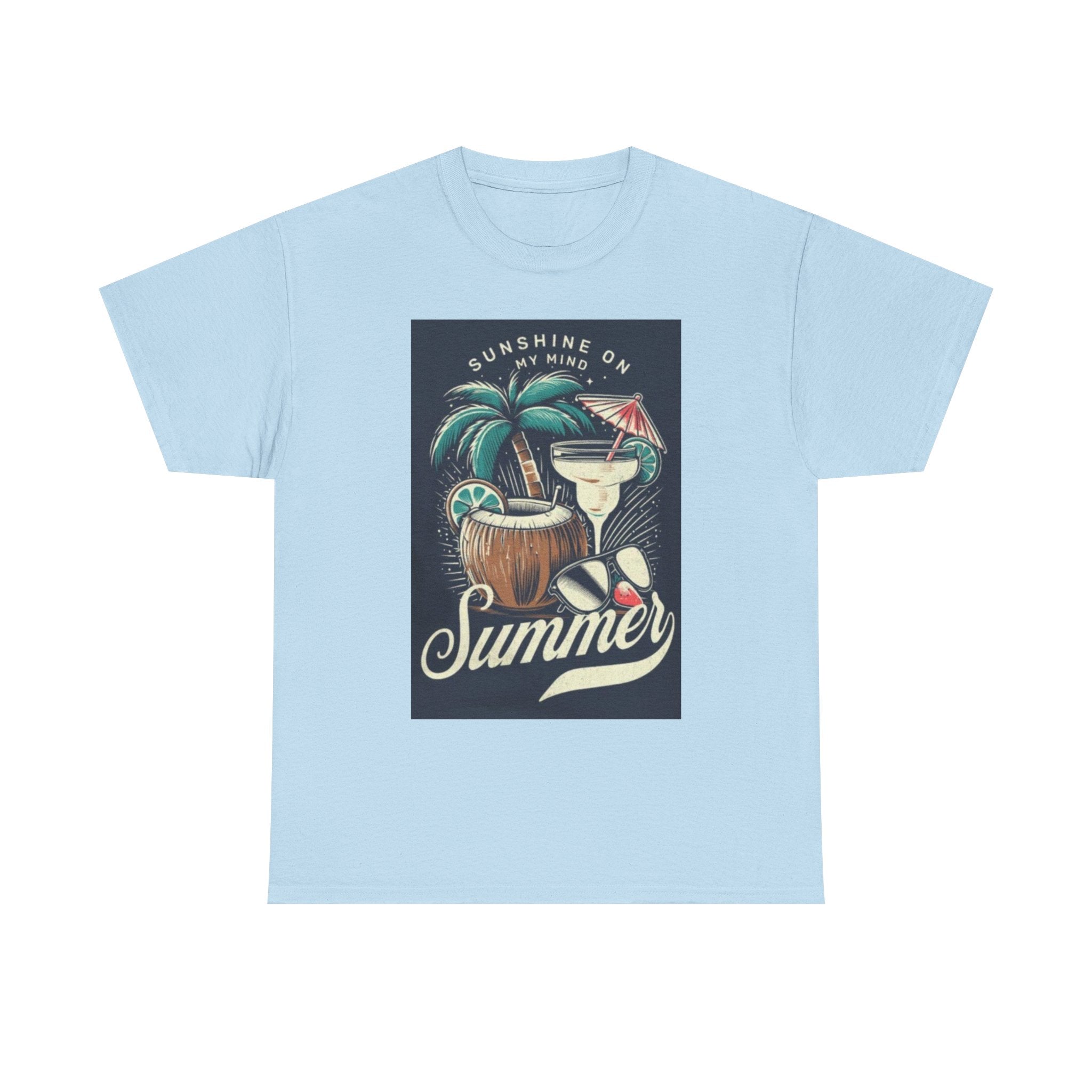 Summer Cocktail Tee — "Sunshine On My Mind" Tropical Beach T-Shirt