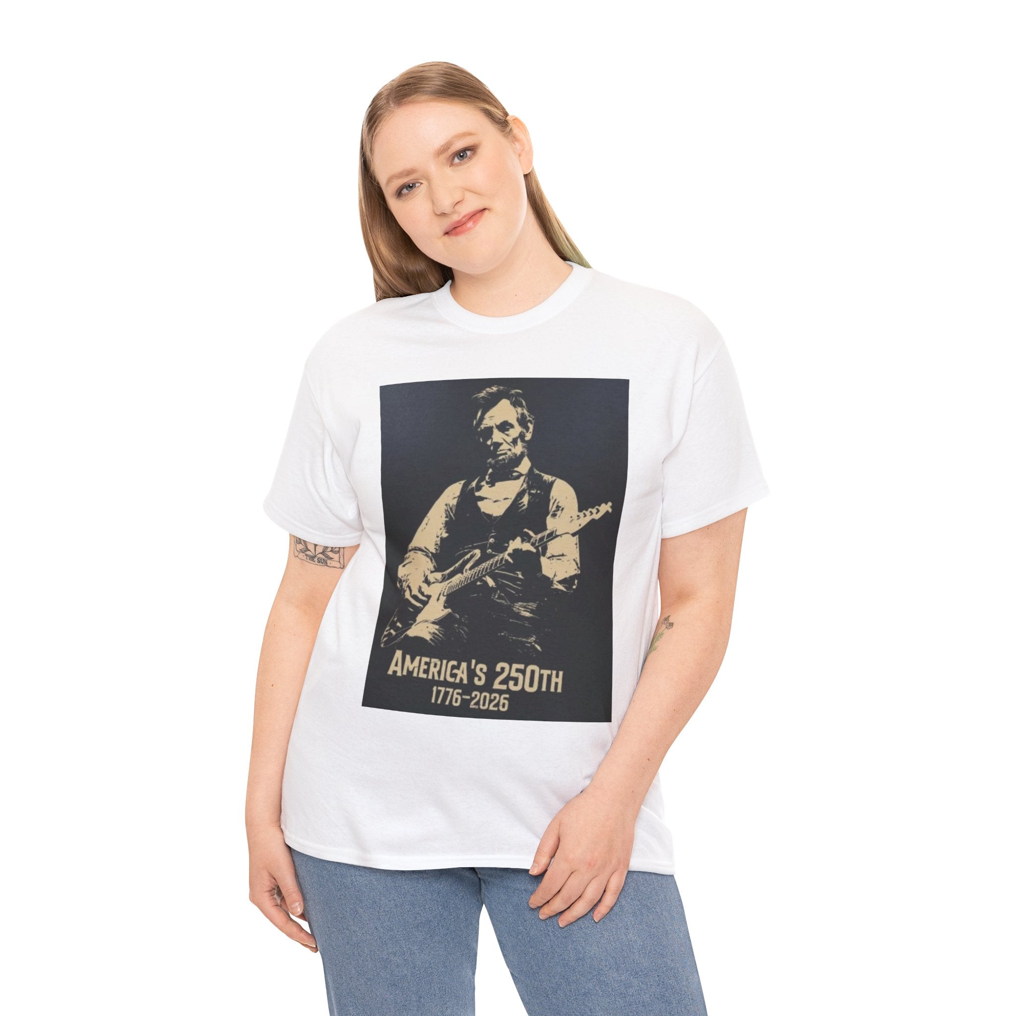 America's 250th Guitar Tee — 1776–2026 Patriotic Rock T‑Shirt