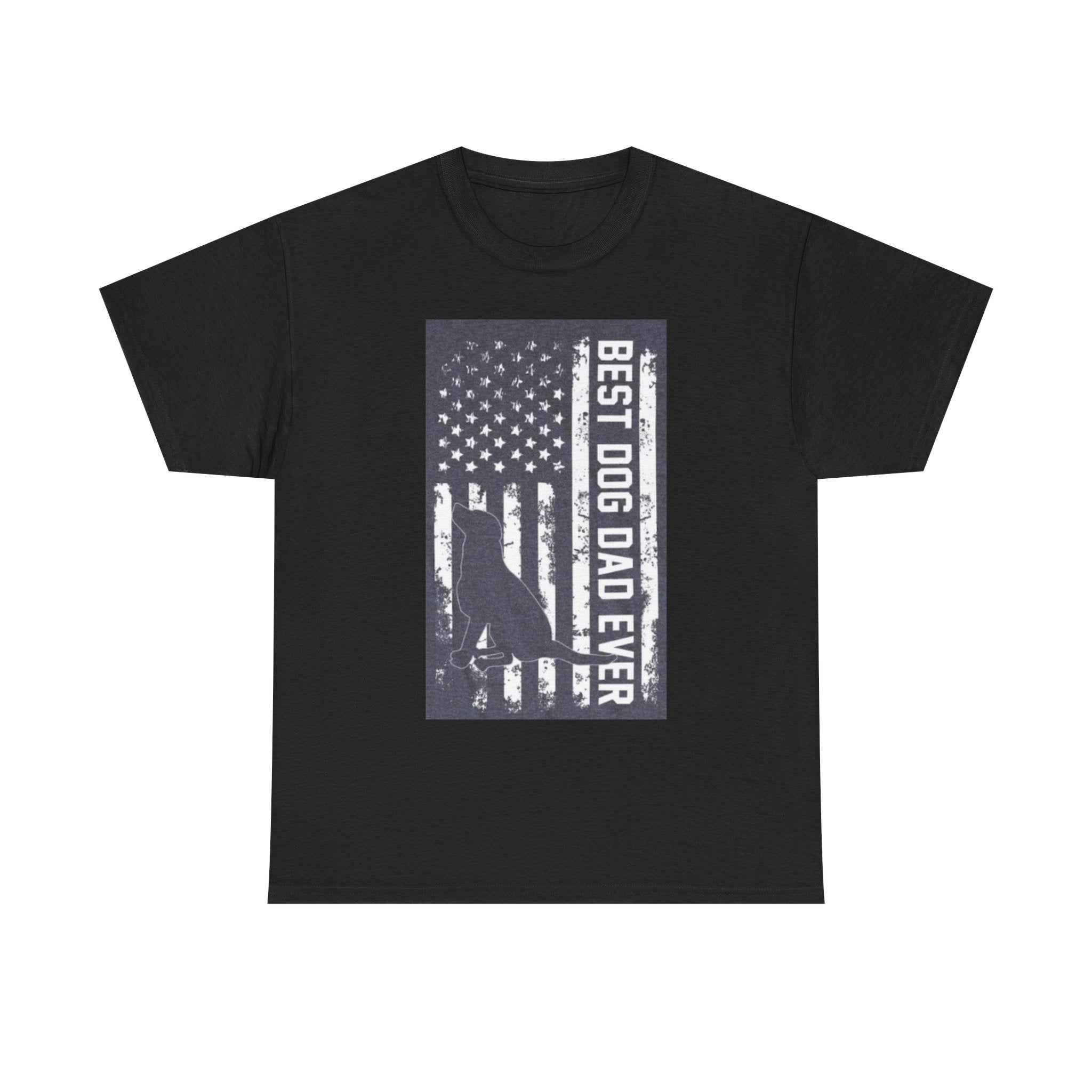 Best Dog Dad Ever T-Shirt – Patriotic American Flag Dog Dad Tee