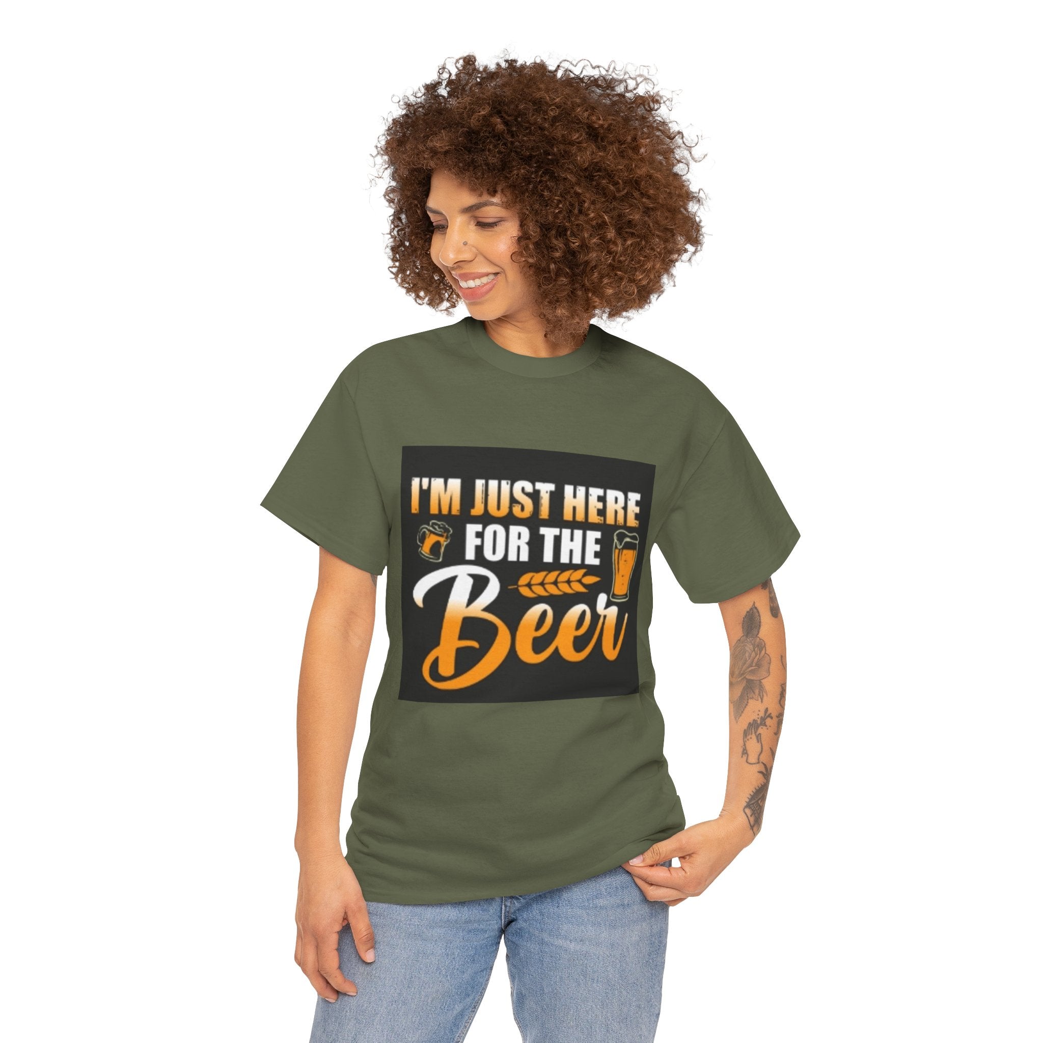 I'm Just Here for the Beer T-Shirt — Funny Beer Drinking Tee for Parties & Oktoberfest