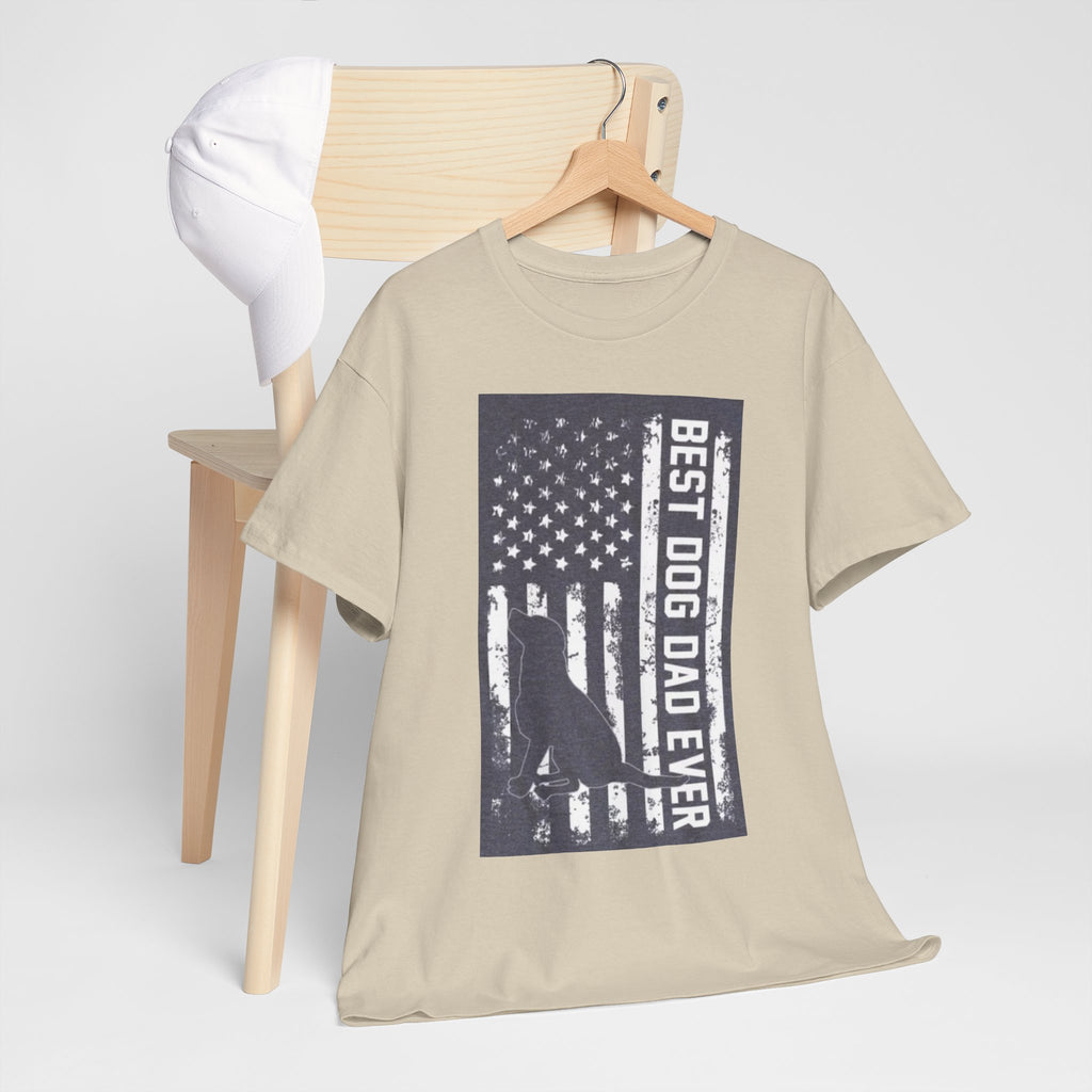 Best Dog Dad Ever T-Shirt – Patriotic American Flag Dog Dad Tee