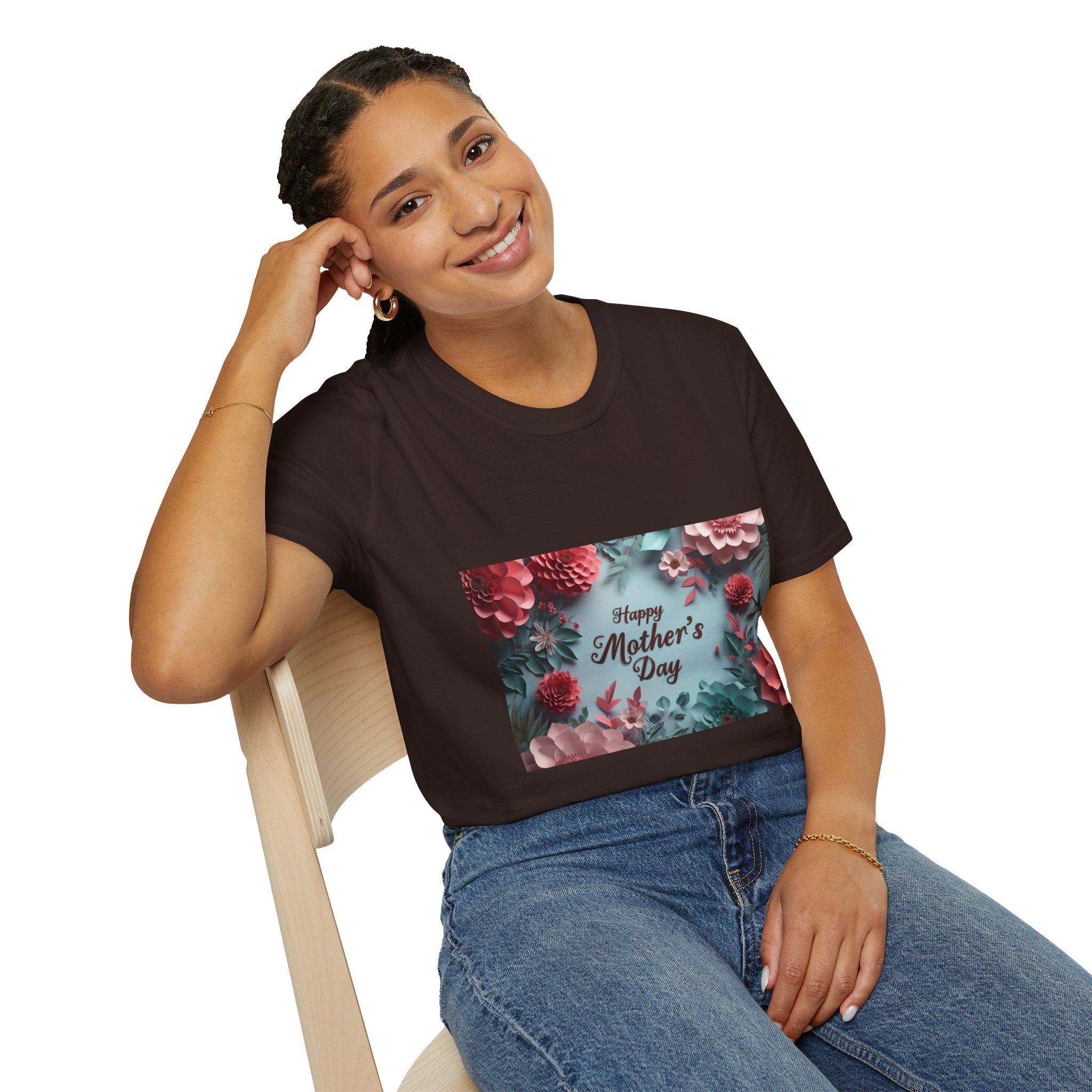 Mother's Day Floral T-Shirt — "Happy Mother's Day" Garden Bouquet Tee