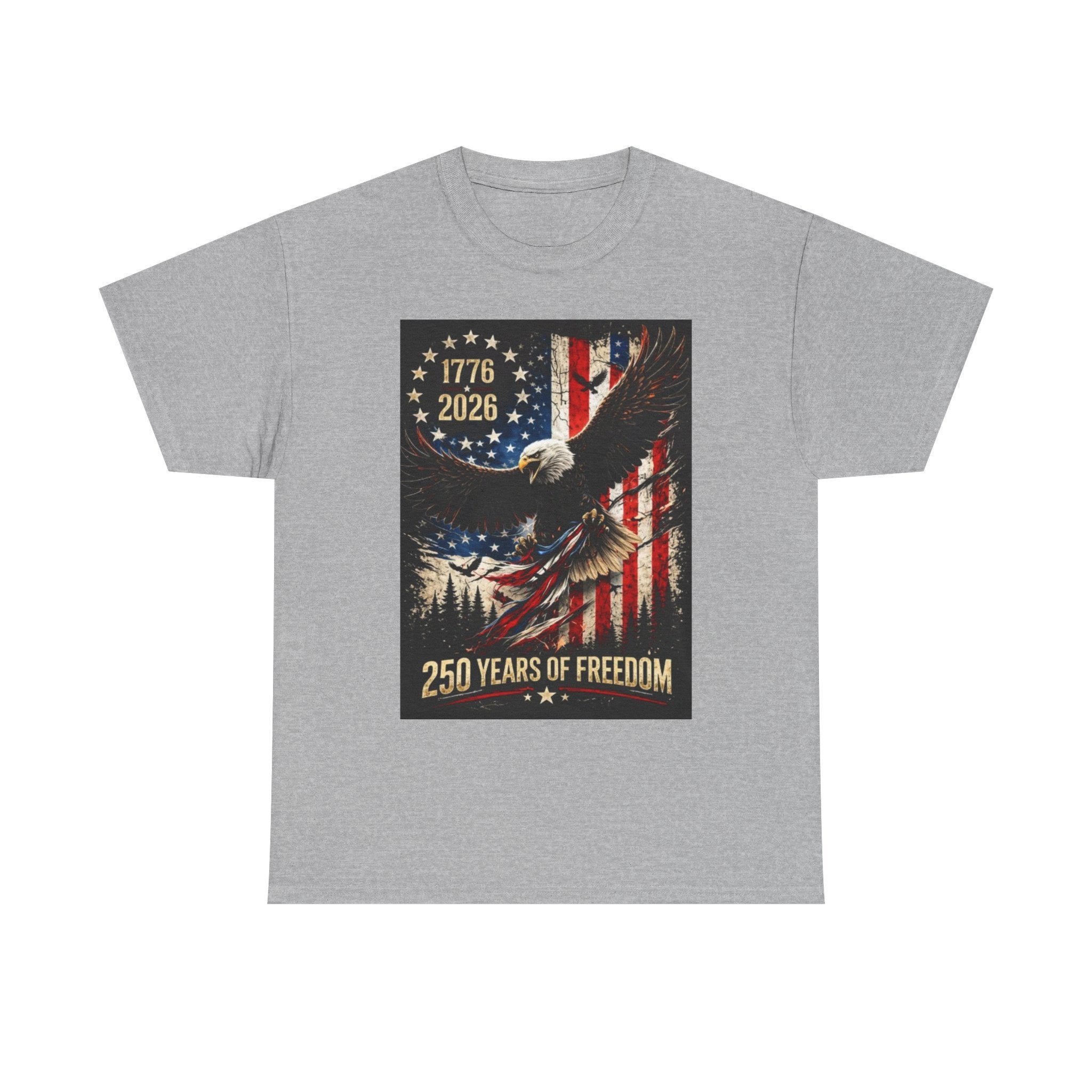 Patriotic Tee — 1776–2026 Bald Eagle "250 Years of Freedom" Shirt