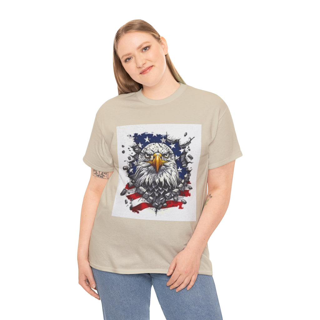 Eagle American Flag T-Shirt — Patriotic Bald Eagle Graphic Tee for 4th of July