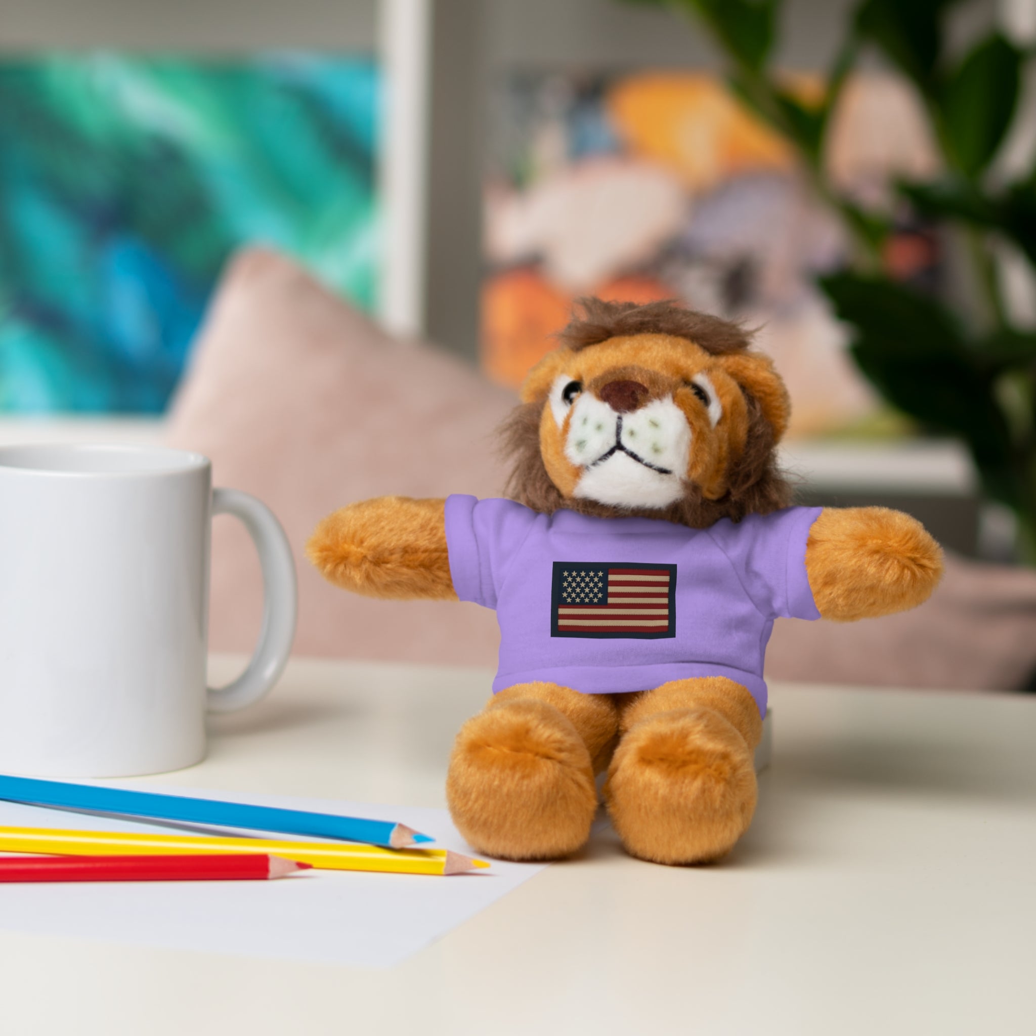 American Flag Teddy Bear with Tee — Patriotic Plush Gift