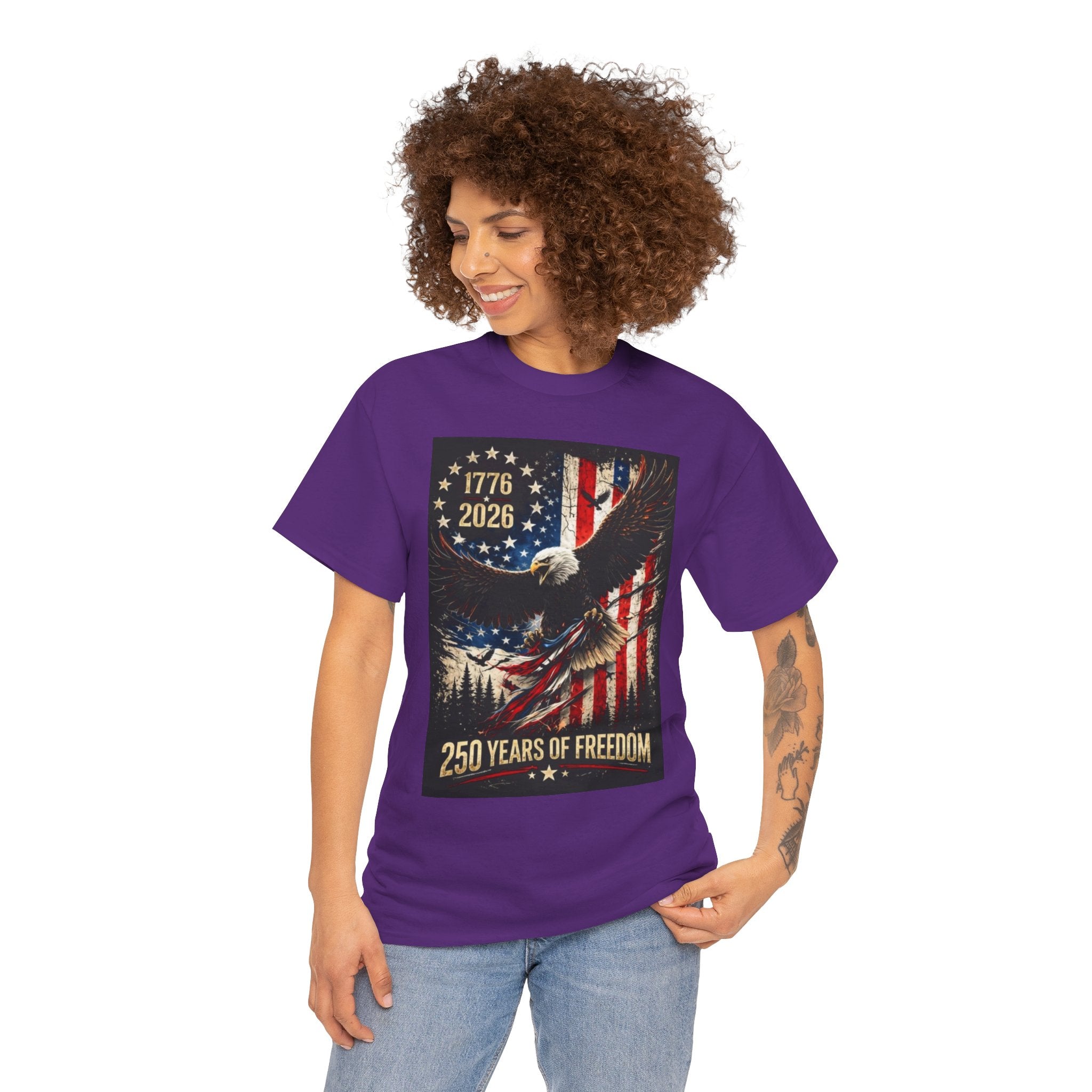 Patriotic Tee — 1776–2026 Bald Eagle "250 Years of Freedom" Shirt