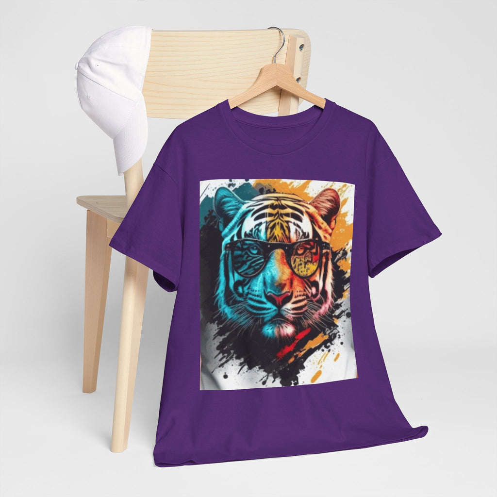 Tiger Portrait T-Shirt — Colorful Abstract Tiger Face Tee