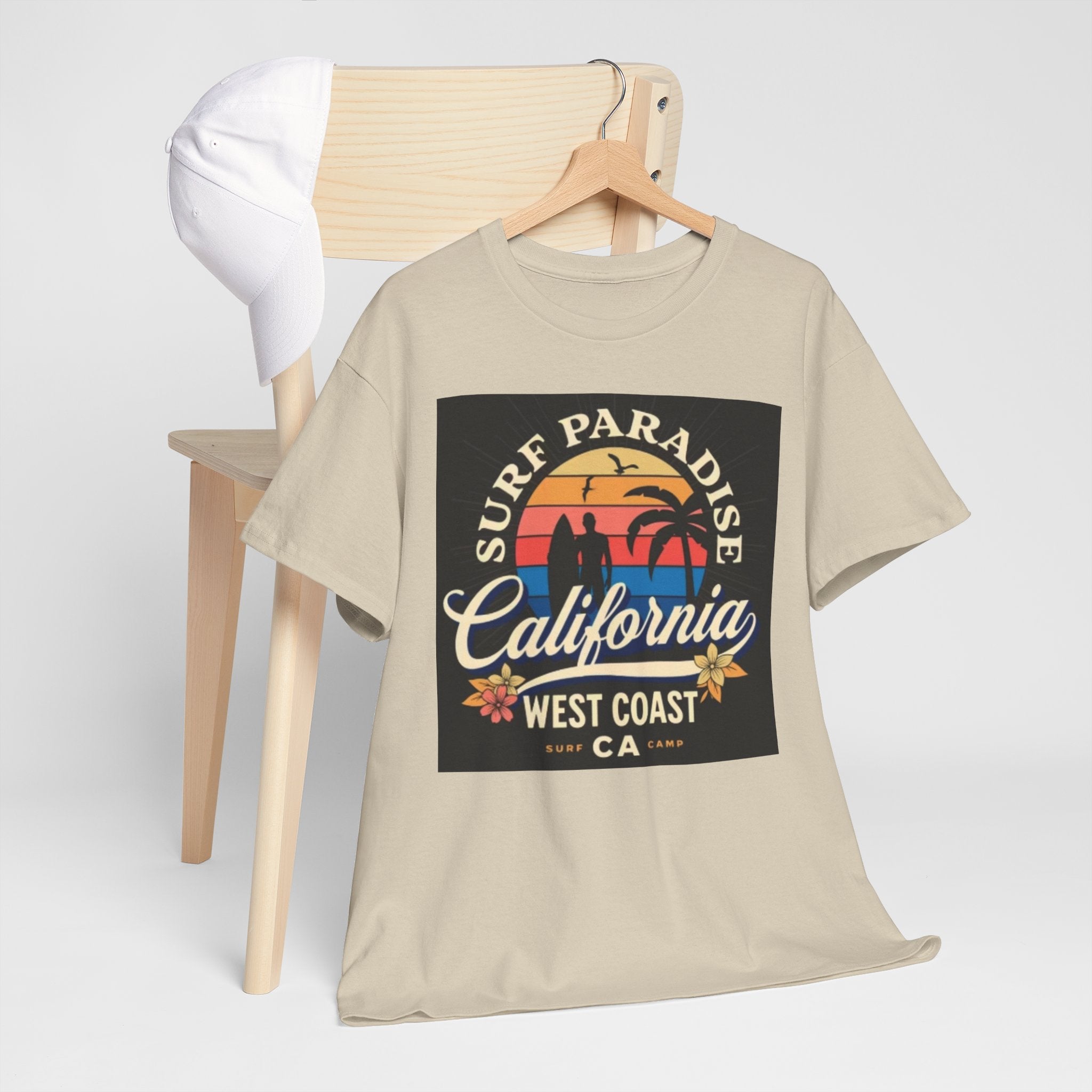 California Surf Paradise Tee — West Coast CA Vintage Sunset Graphic T-Shirt