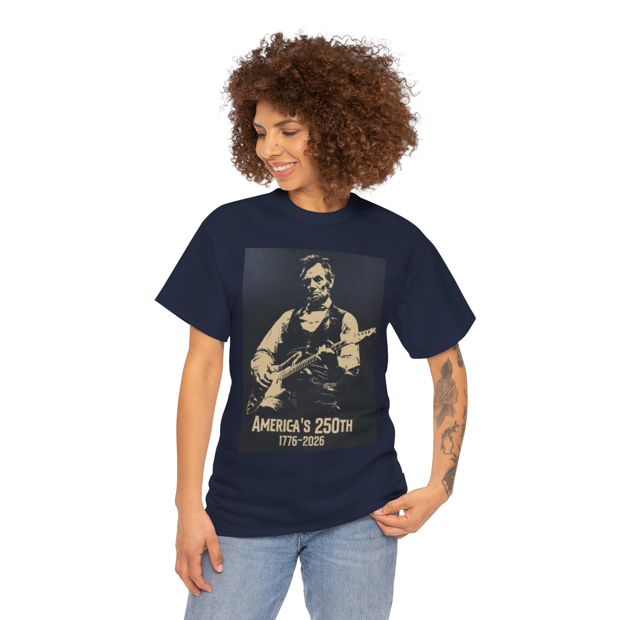 America's 250th Guitar Tee — 1776–2026 Patriotic Rock T‑Shirt