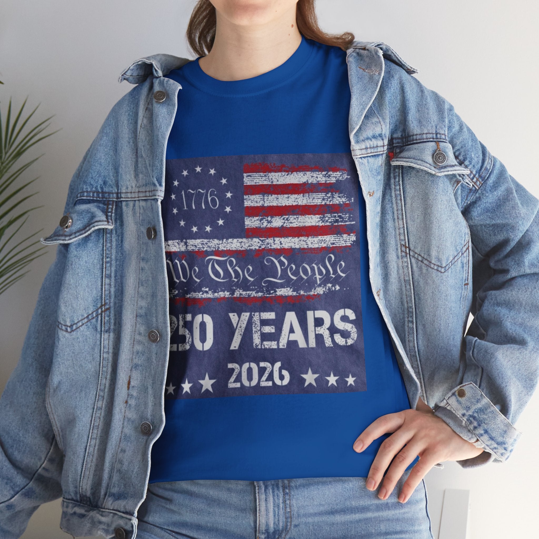 T-Shirt — Vintage 'We The People 250 Years 2026' Patriotic American Flag Tee