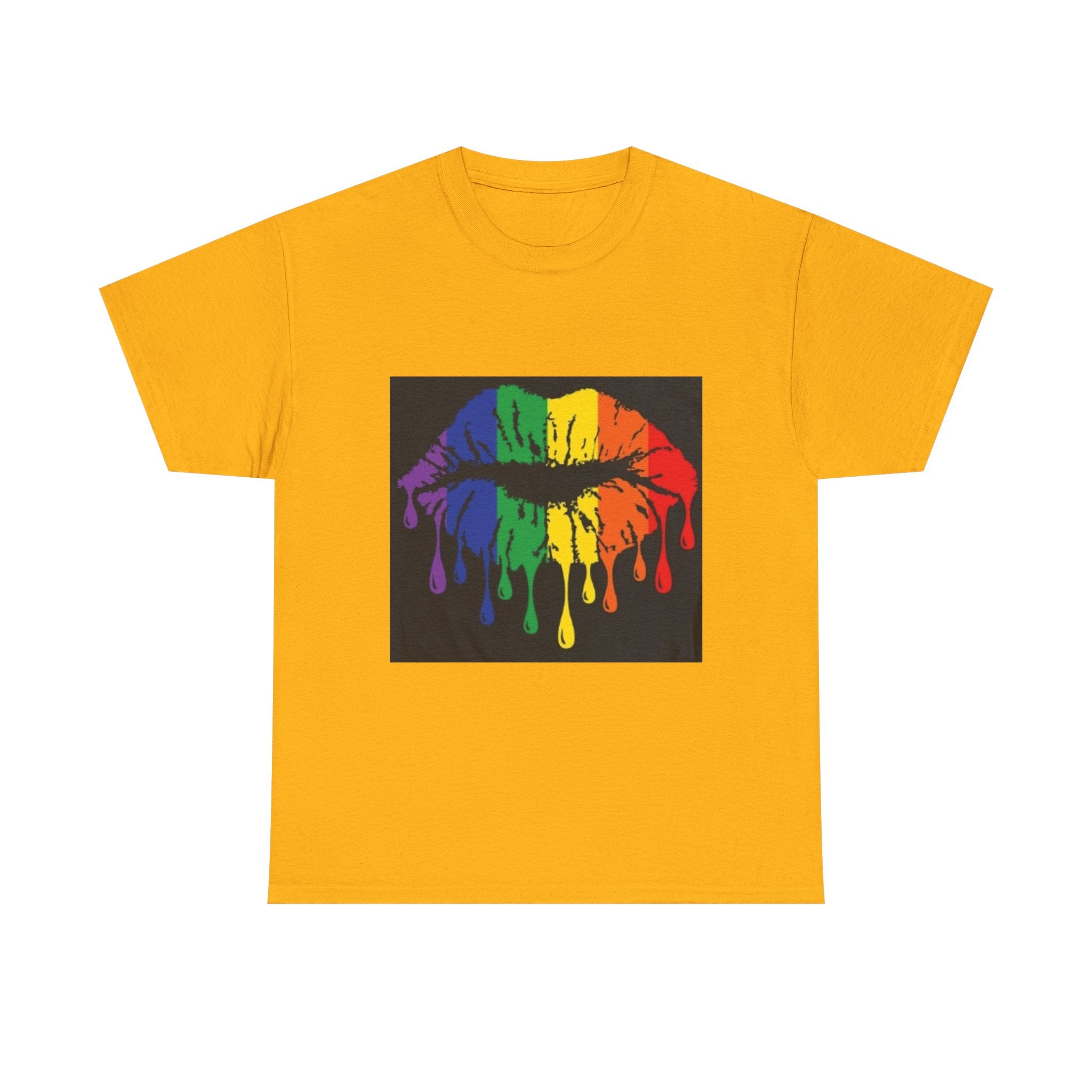 Rainbow Drip Kiss T-Shirt – LGBTQ+ Pride Graphic Tee