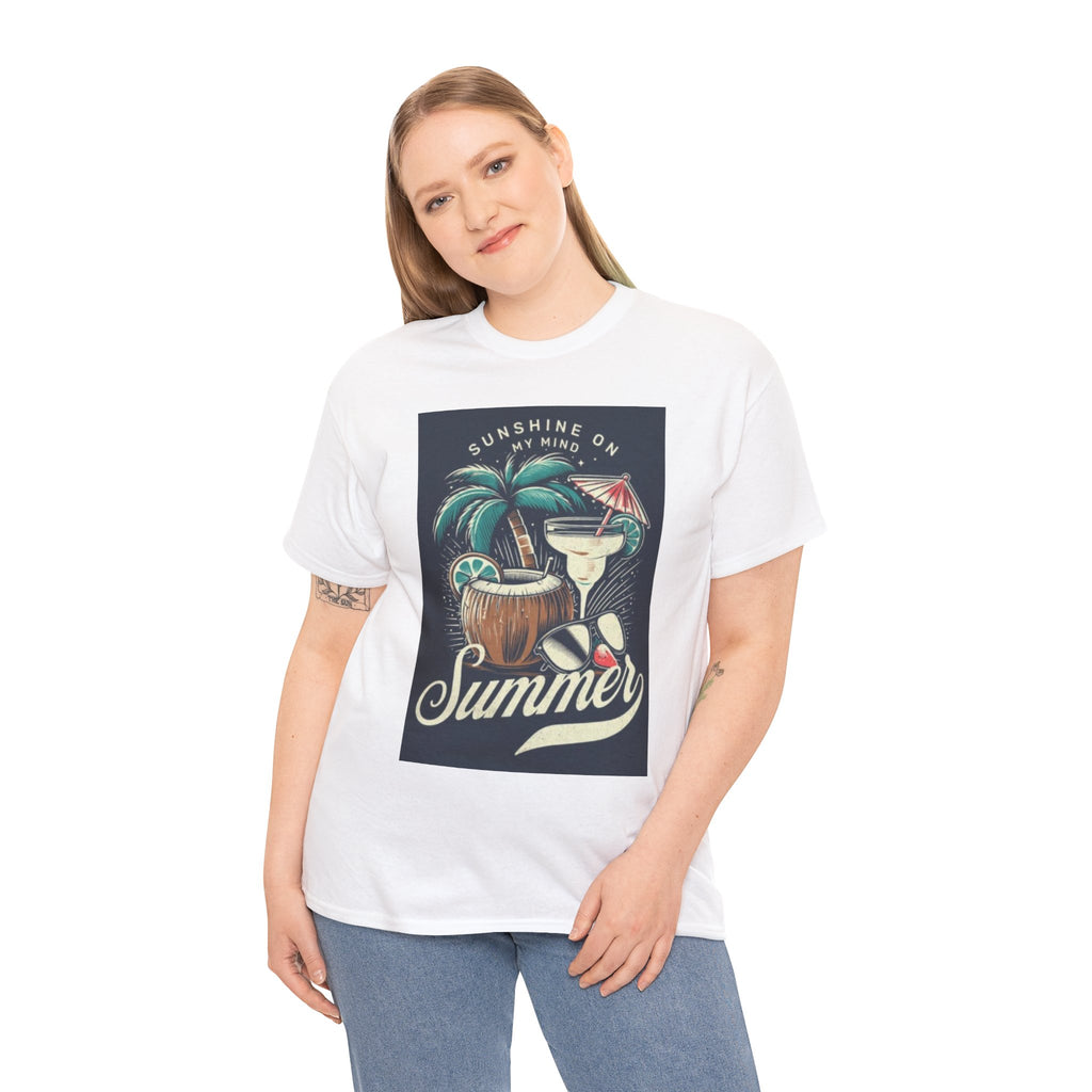 Summer Cocktail Tee — "Sunshine On My Mind" Tropical Beach T-Shirt