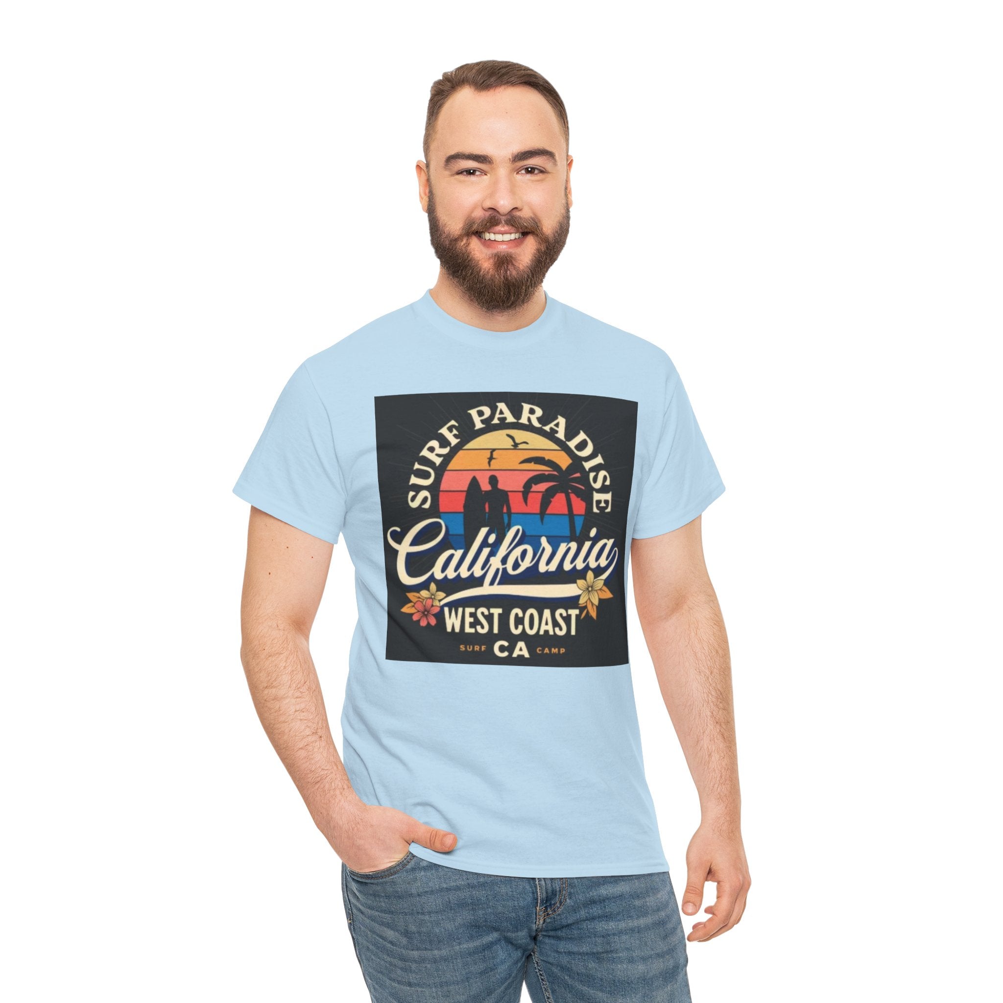 California Surf Paradise Tee — West Coast CA Vintage Sunset Graphic T-Shirt