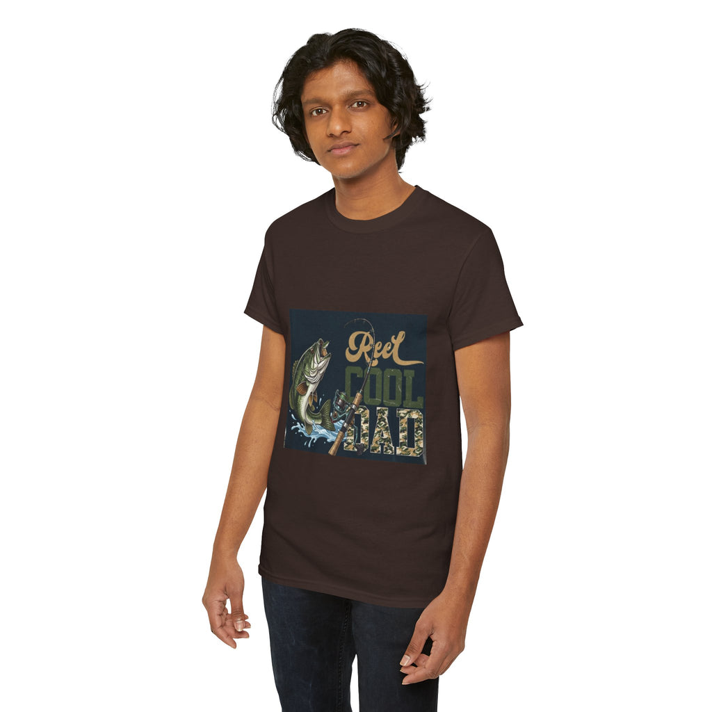 Fishing T-Shirt — "Reel Cool Dad" Graphic Tee