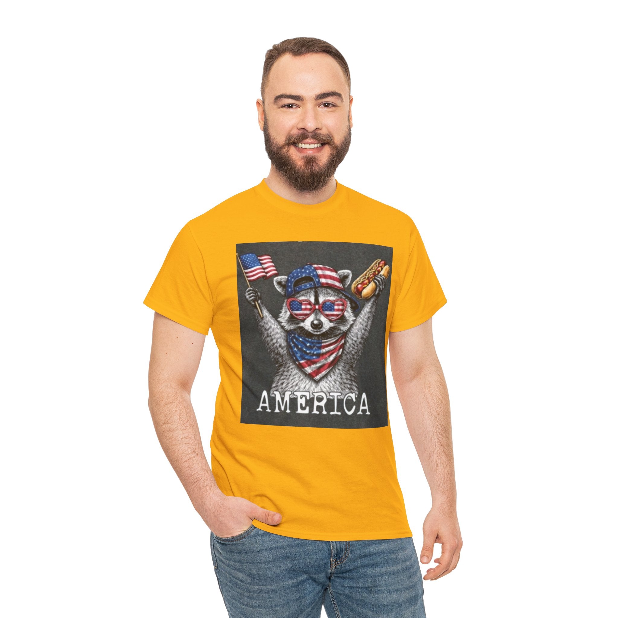 Patriotic Raccoon 'America' T-Shirt