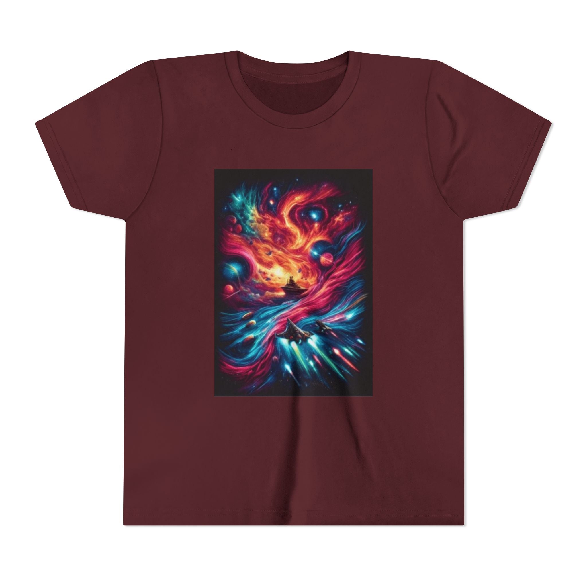Youth Tee — Cosmic Phoenix Abstract Galaxy Art