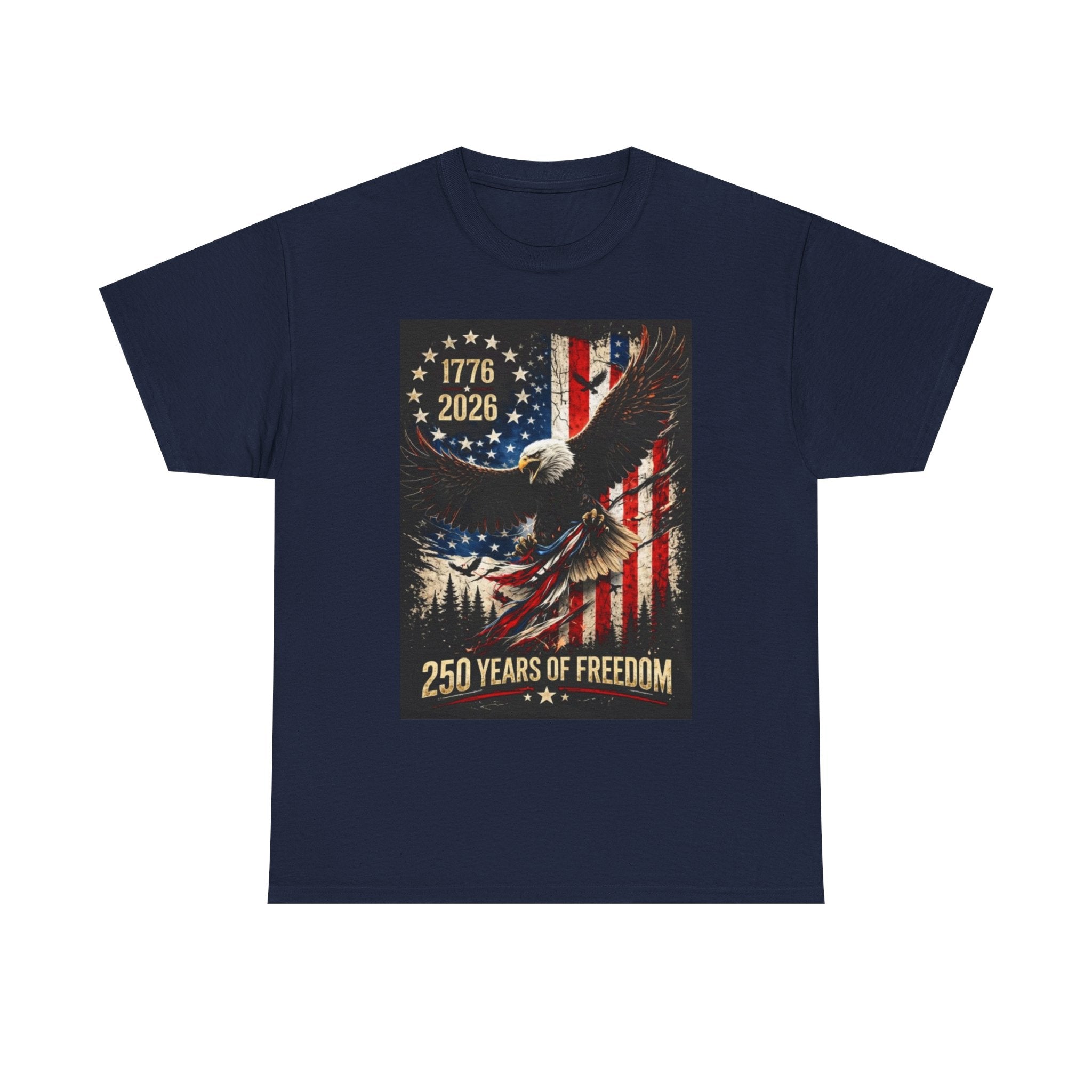 Patriotic Tee — 1776–2026 Bald Eagle "250 Years of Freedom" Shirt