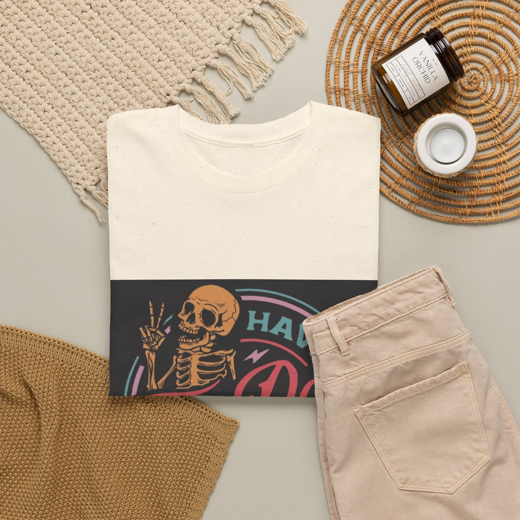 Have The Day You Deserve T-Shirt — Retro Skeleton Graphic Tee