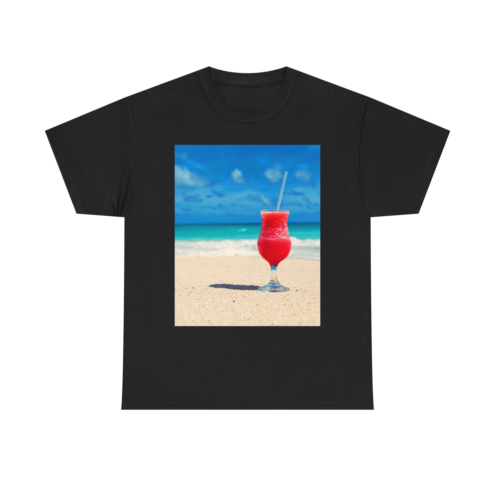 Tropical Beach Cocktail Graphic Tee (Summer Vacation Drink)