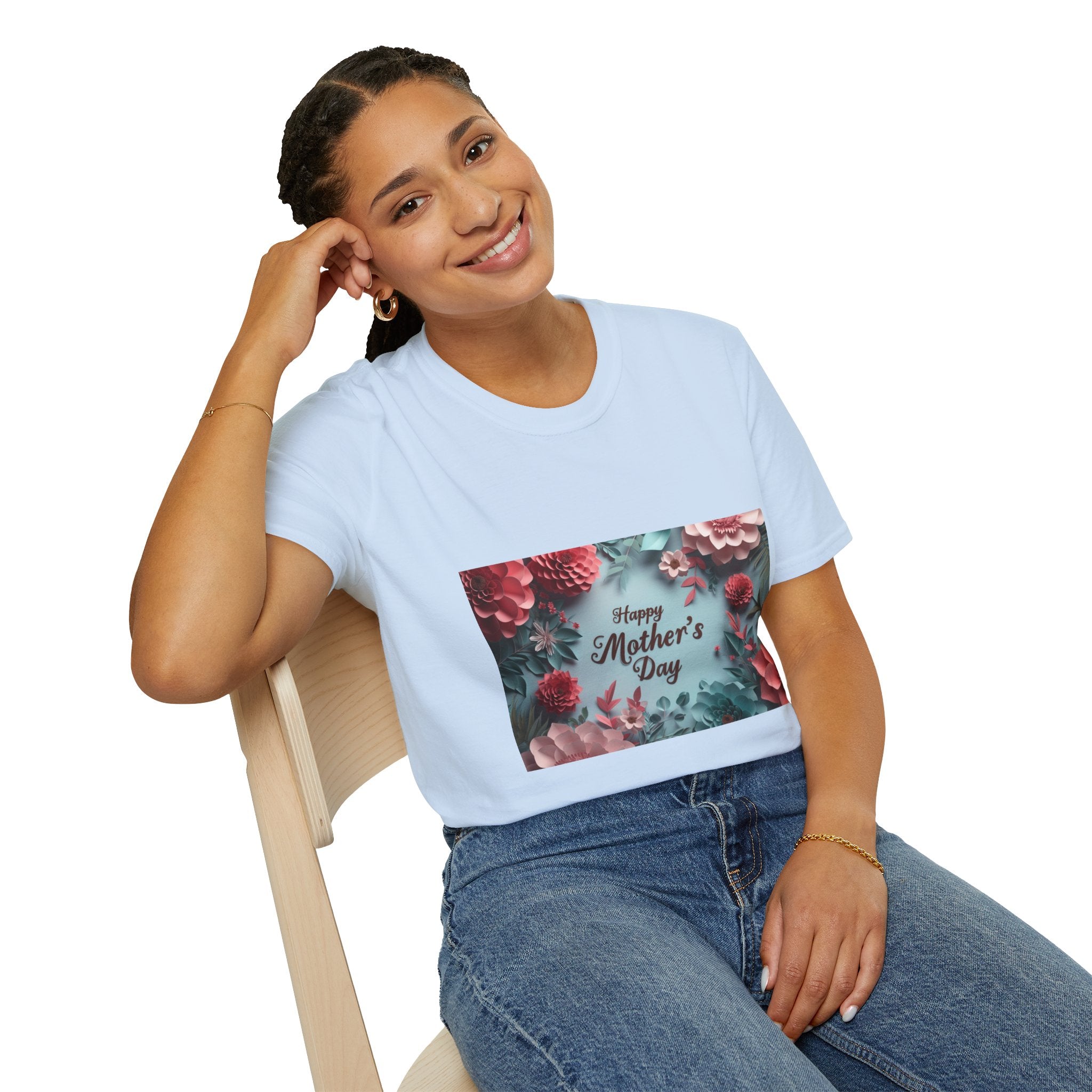 Mother's Day Floral T-Shirt — "Happy Mother's Day" Garden Bouquet Tee
