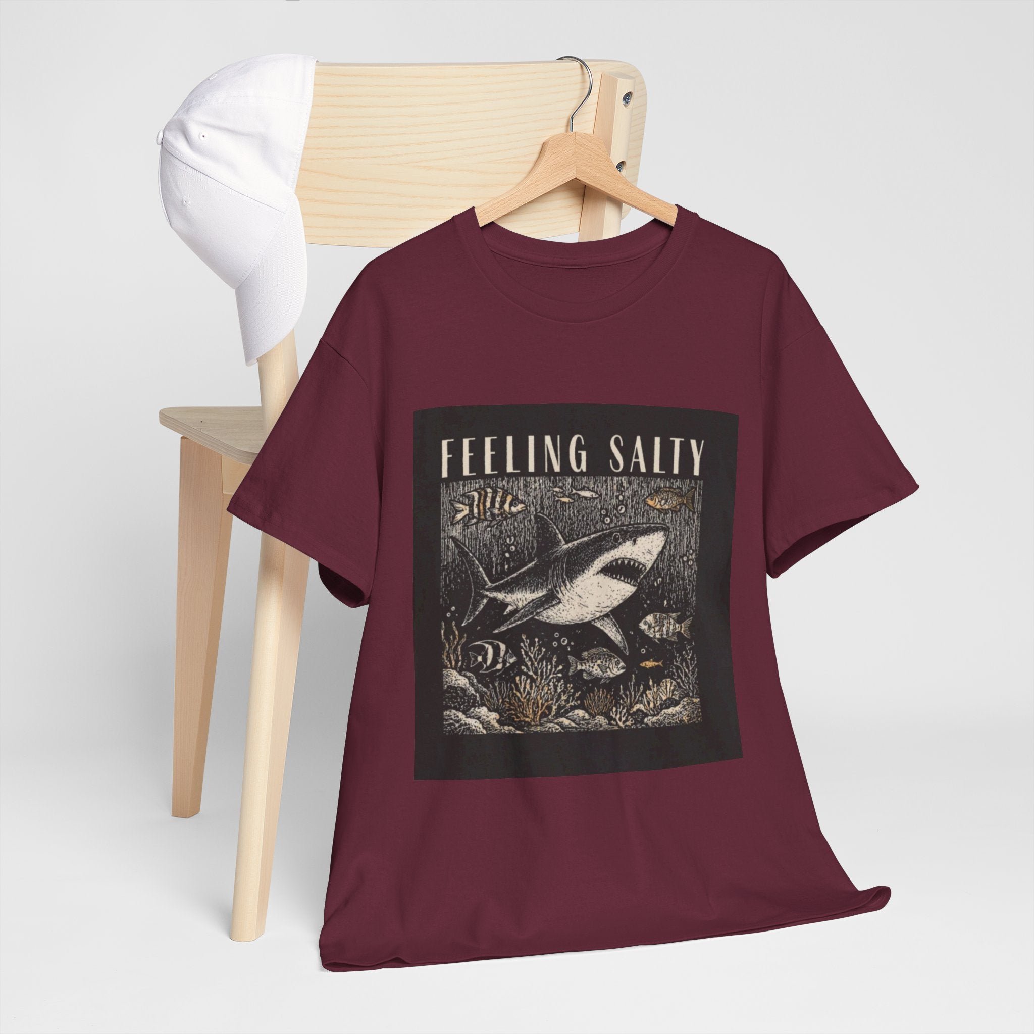 Feeling Salty Shark T-Shirt – Vintage Ocean Graphic Tee