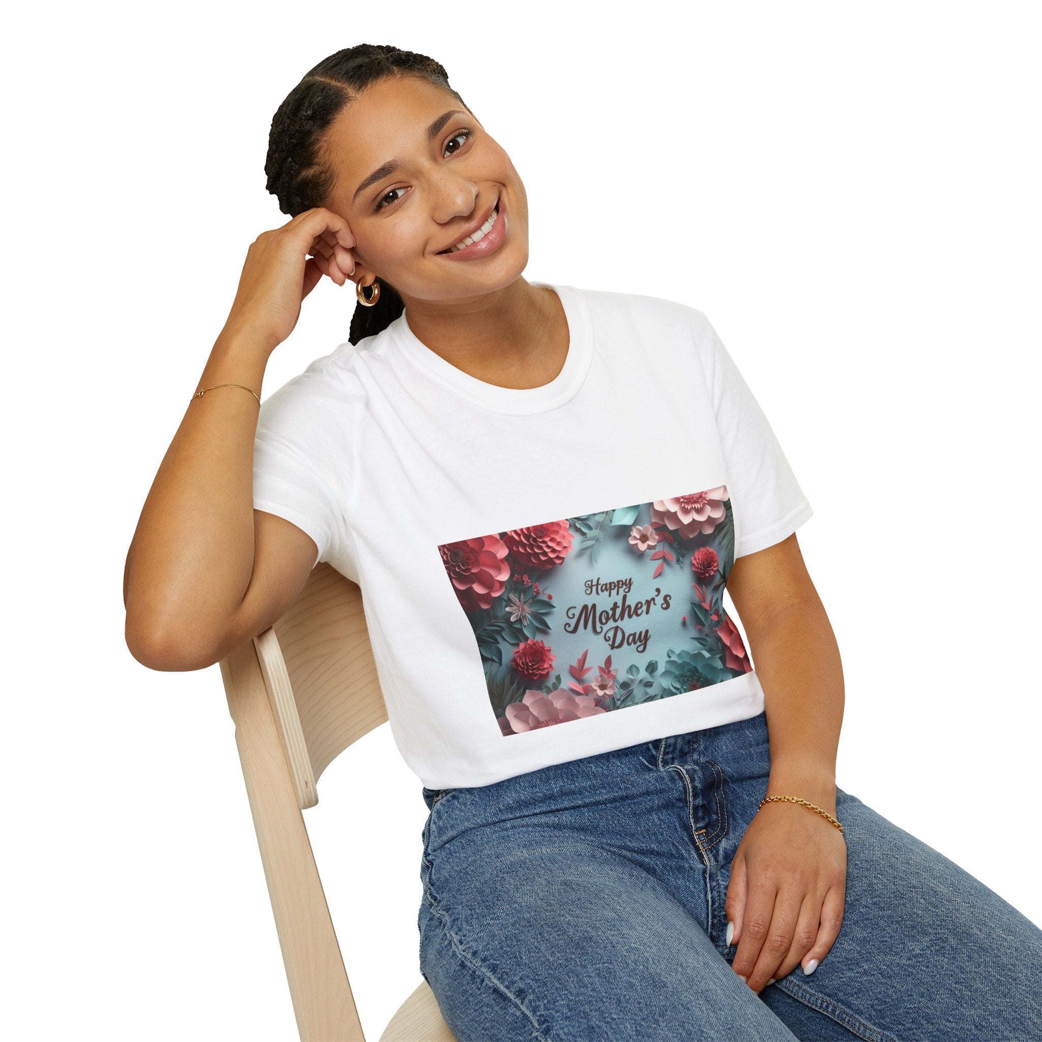 Mother's Day Floral T-Shirt — "Happy Mother's Day" Garden Bouquet Tee