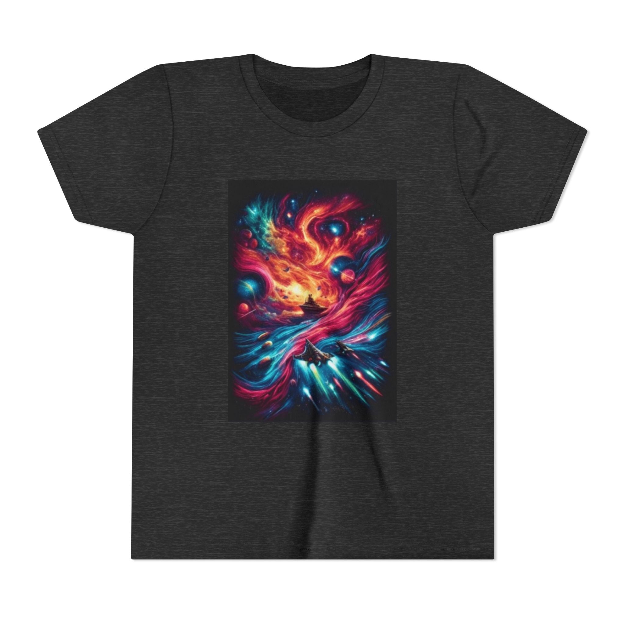 Youth Tee — Cosmic Phoenix Abstract Galaxy Art