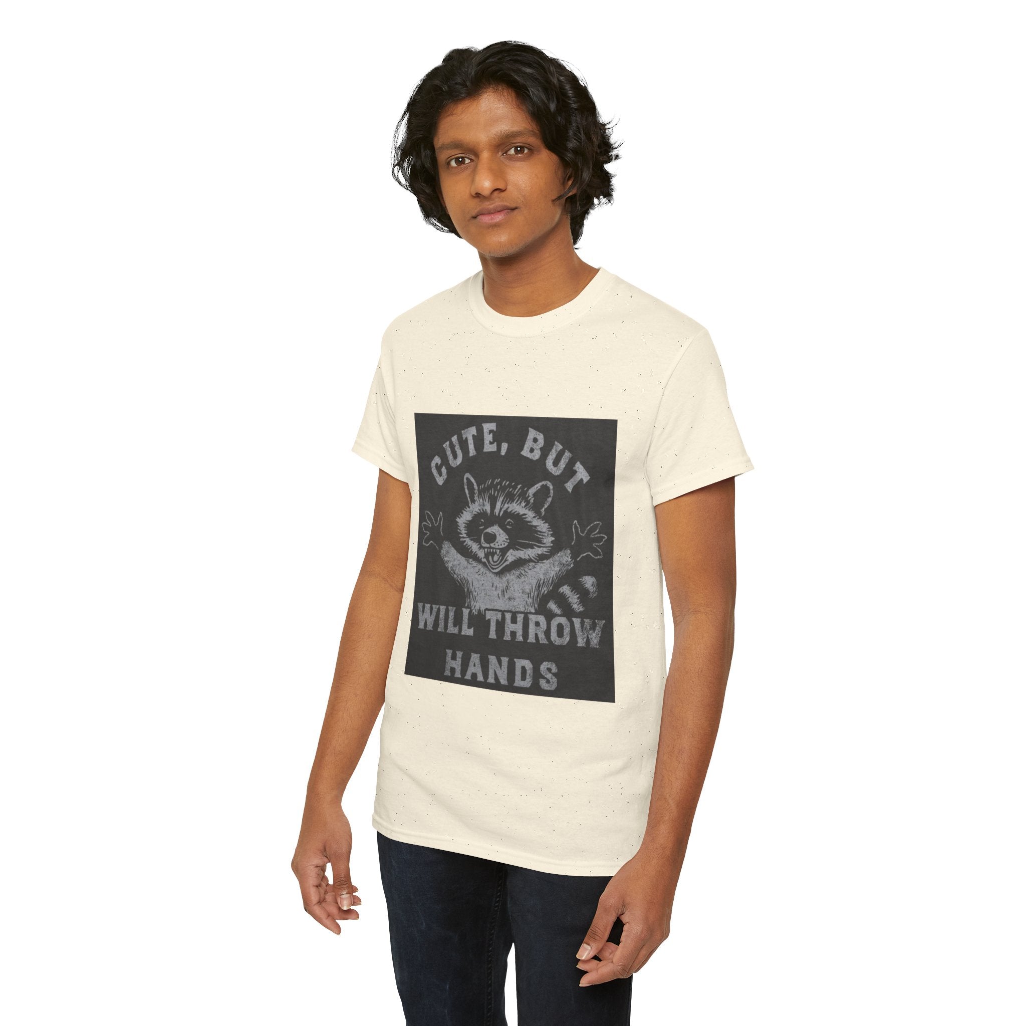 Cute But Will Throw Hands Raccoon T-Shirt