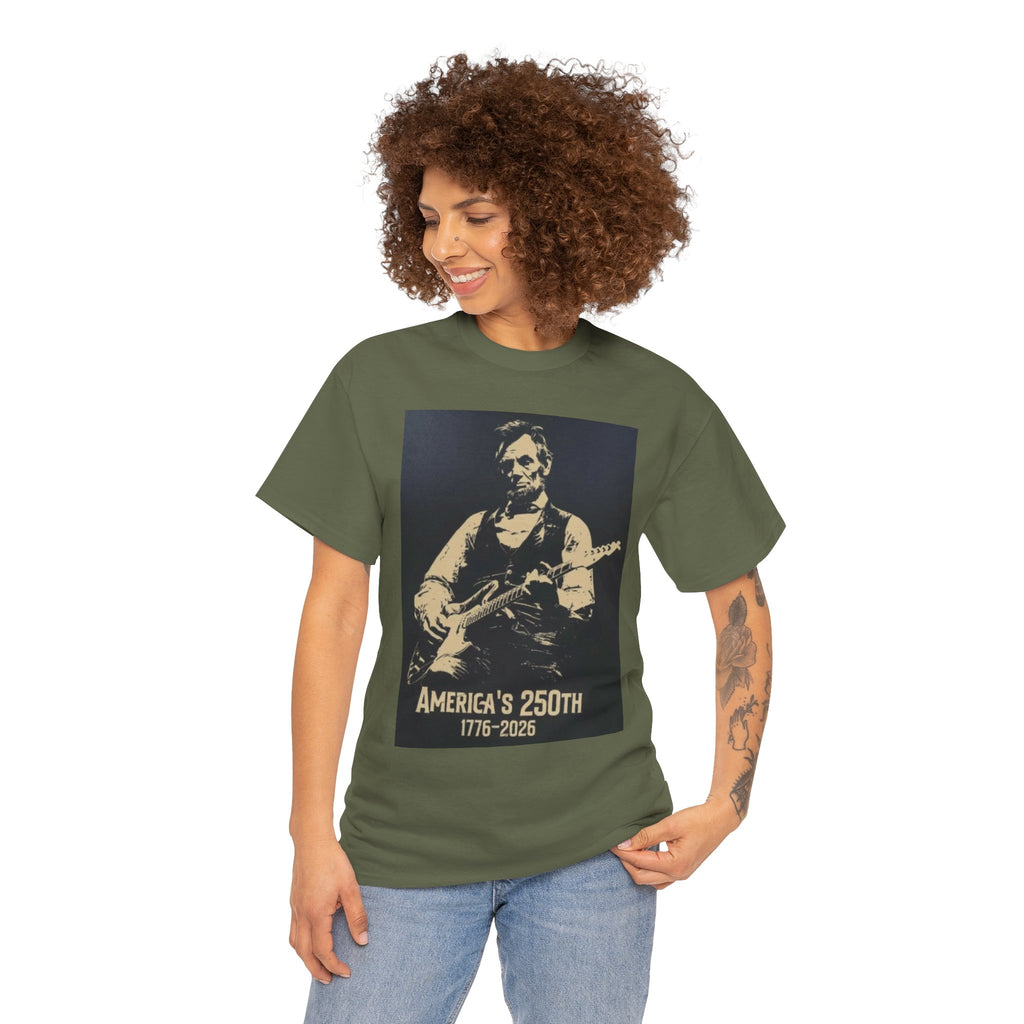 America's 250th Guitar Tee — 1776–2026 Patriotic Rock T‑Shirt