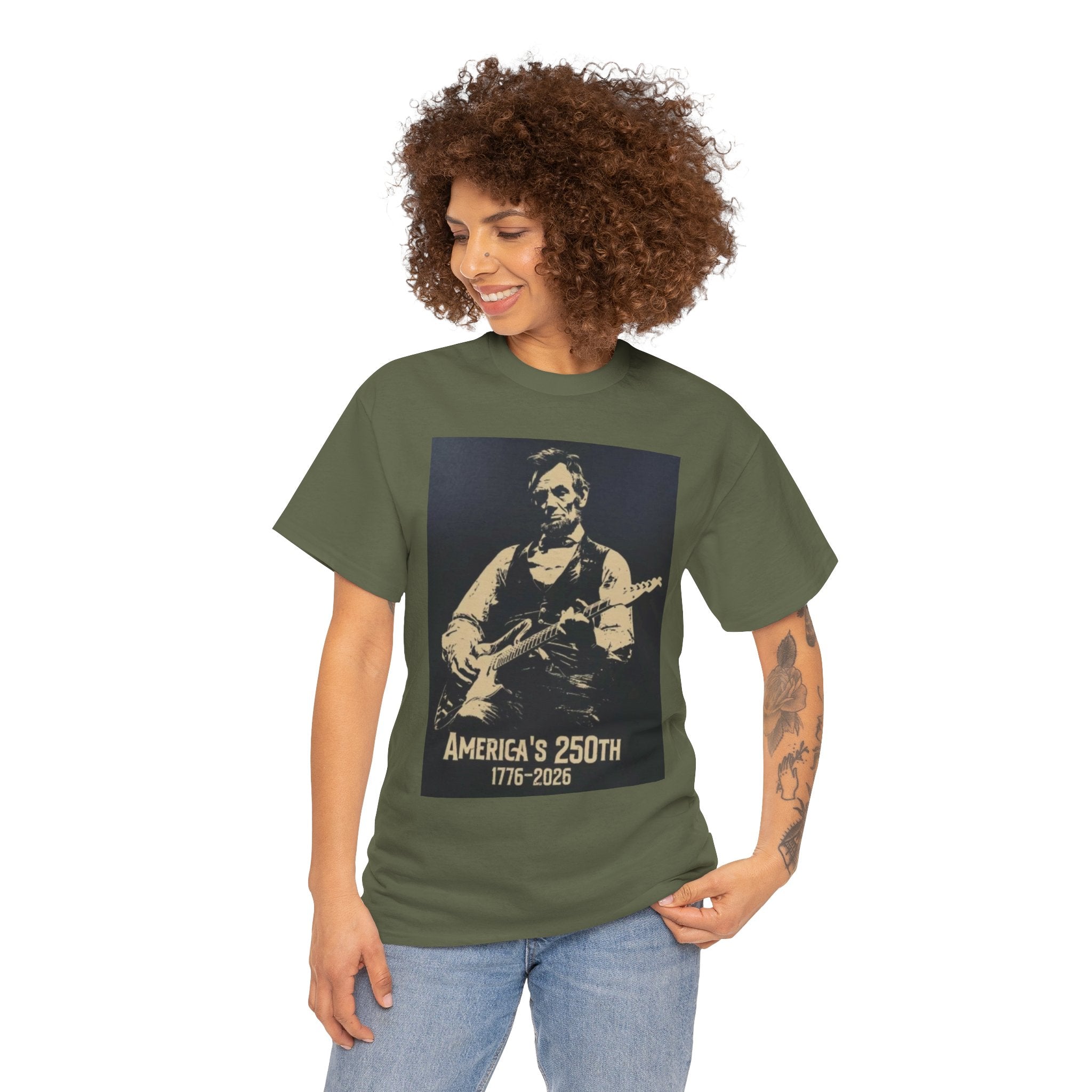 America's 250th Guitar Tee — 1776–2026 Patriotic Rock T‑Shirt