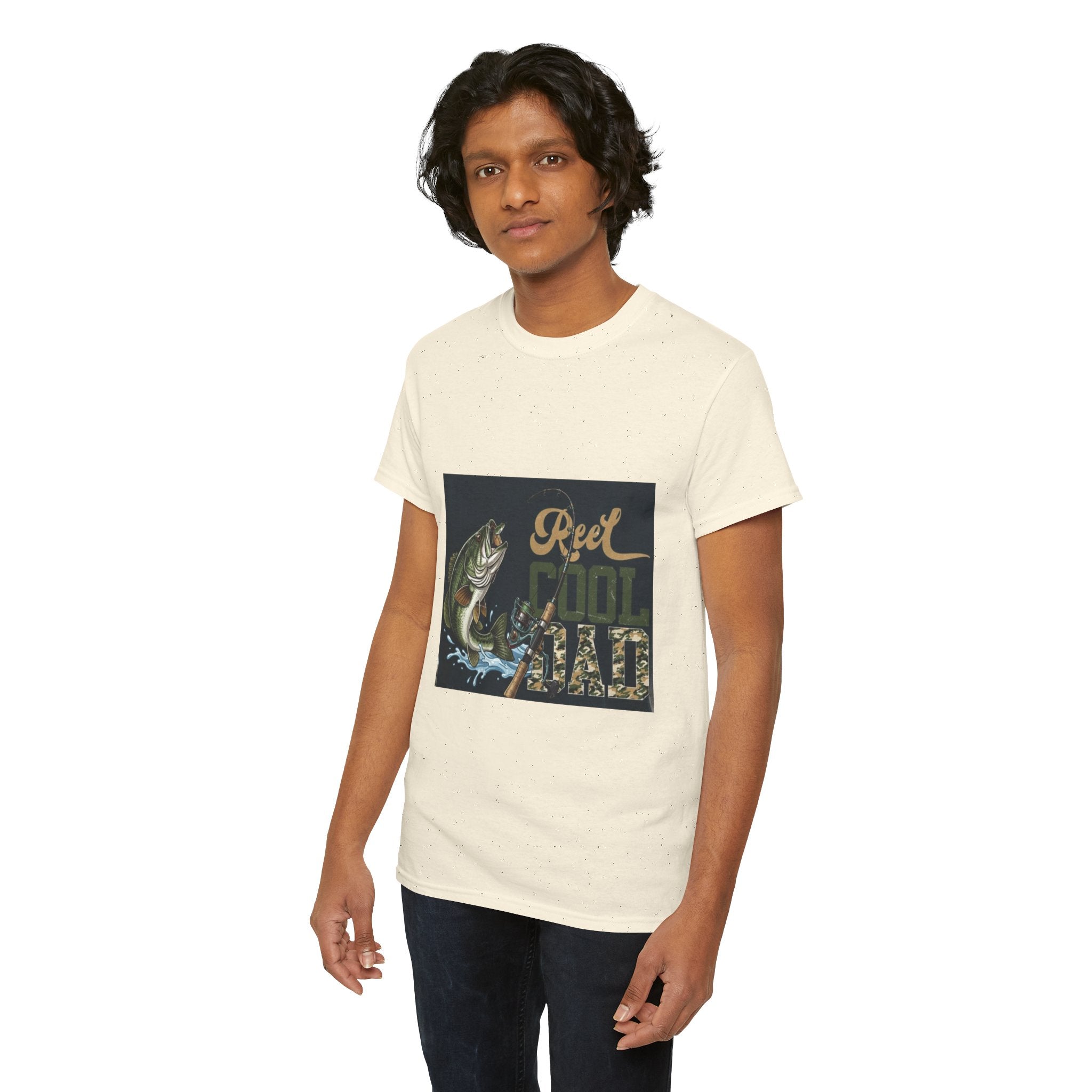 Fishing T-Shirt — "Reel Cool Dad" Graphic Tee