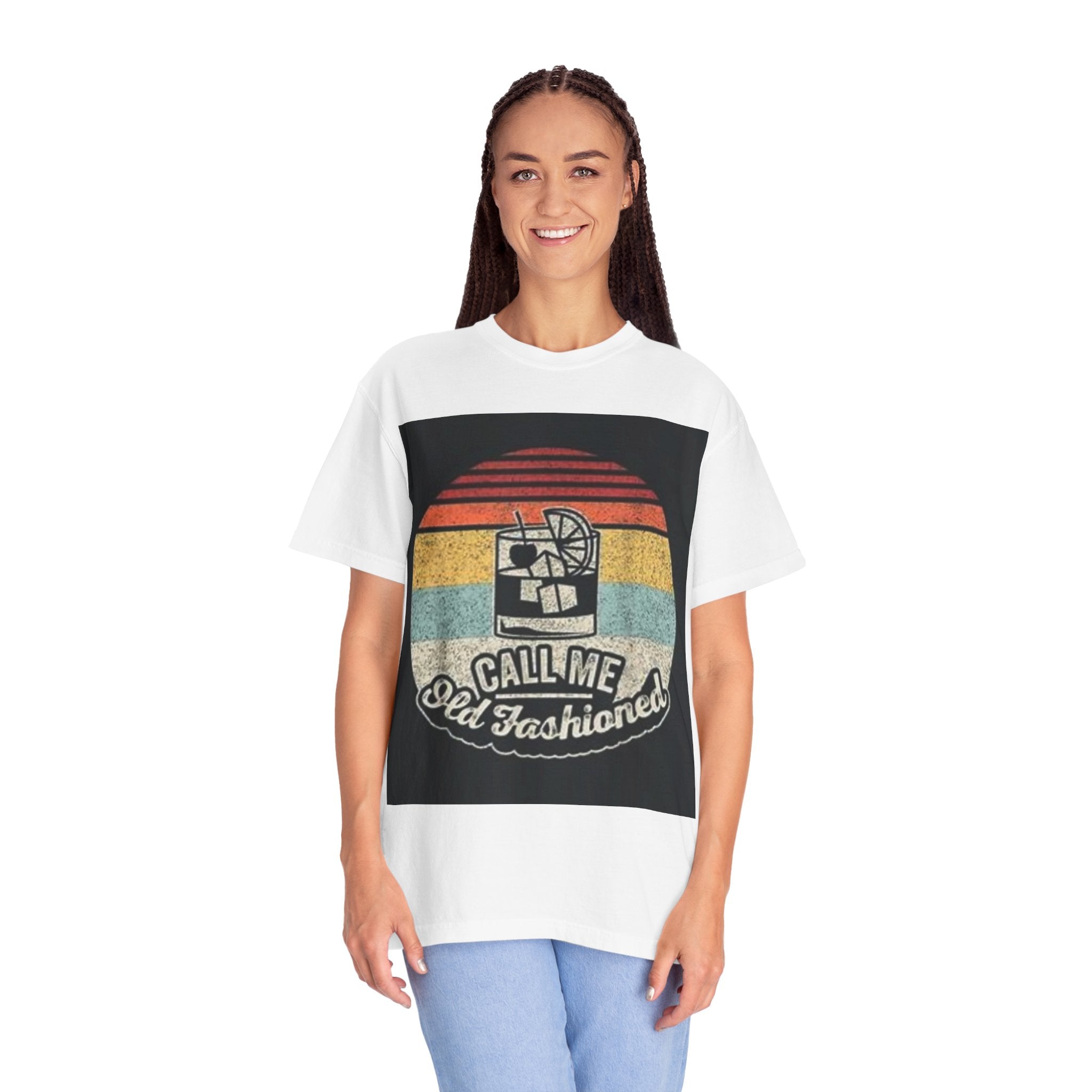 T-Shirt — "Call Me Old Fashioned" Retro Cocktail Graphic Tee