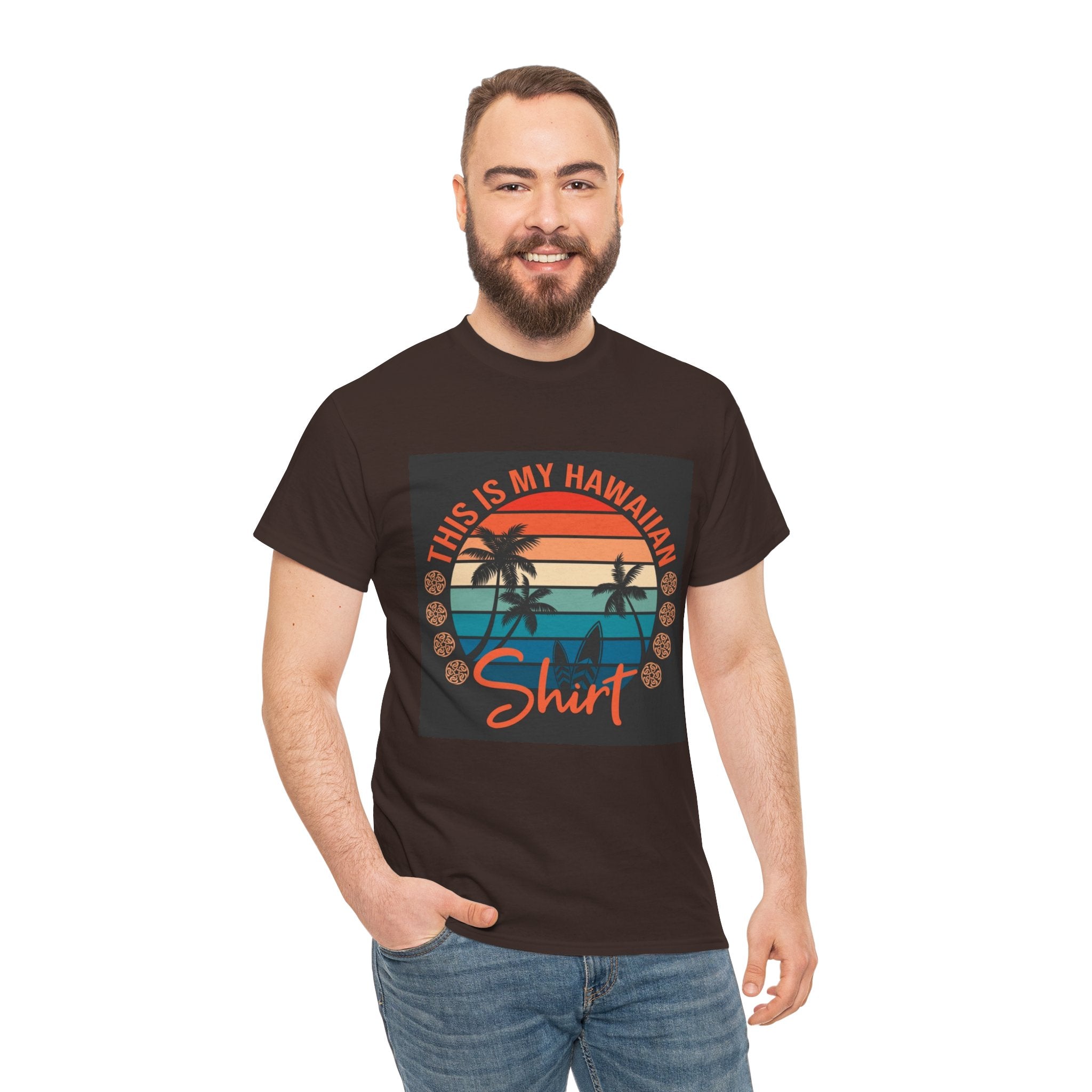 This Is My Hawaiian Shirt Tee — Vintage Sunset Palm Beach T-Shirt