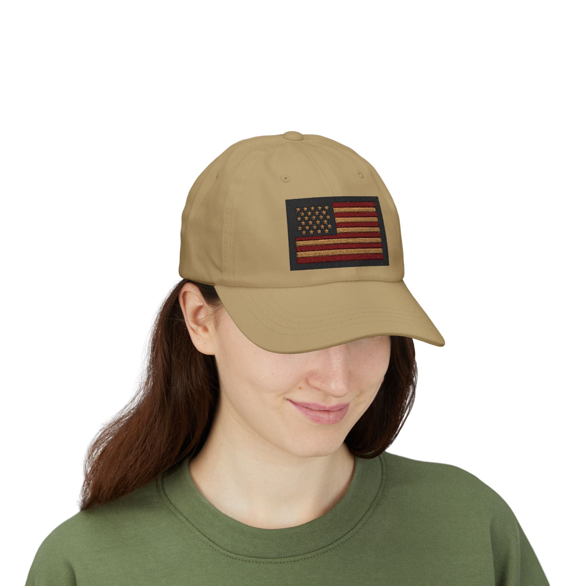 Vintage American Flag Dad Cap — Embroidered USA Baseball Hat