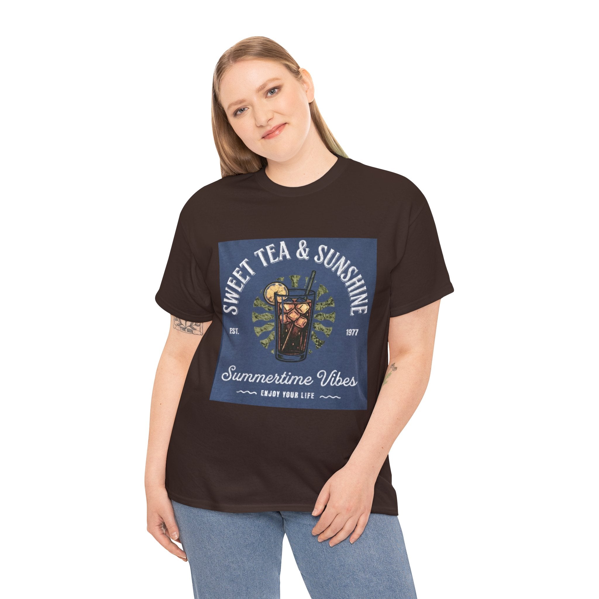 Sweet Tea & Sunshine Tee — Summertime Vibes Iced Tea Graphic T-Shirt