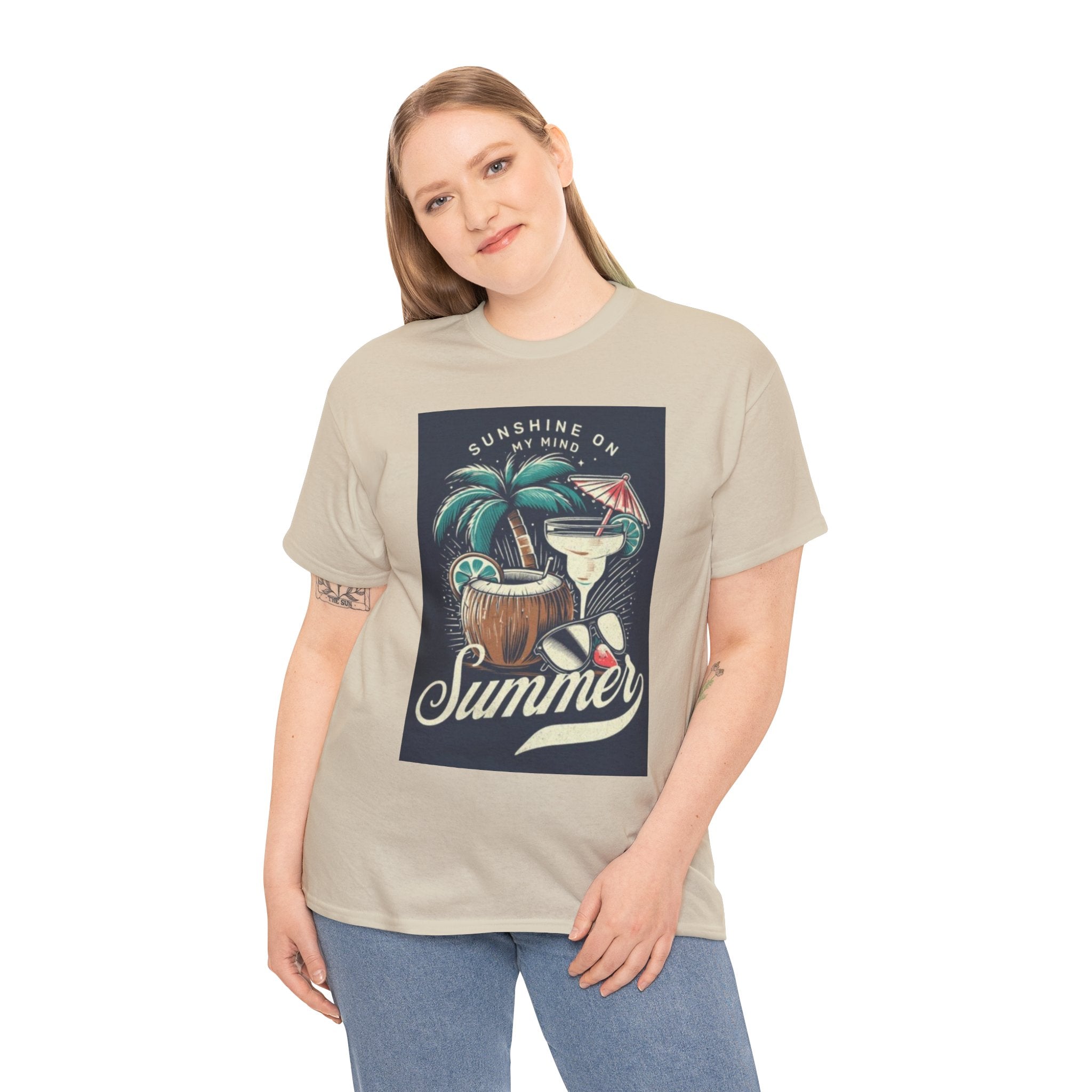 Summer Cocktail Tee — "Sunshine On My Mind" Tropical Beach T-Shirt