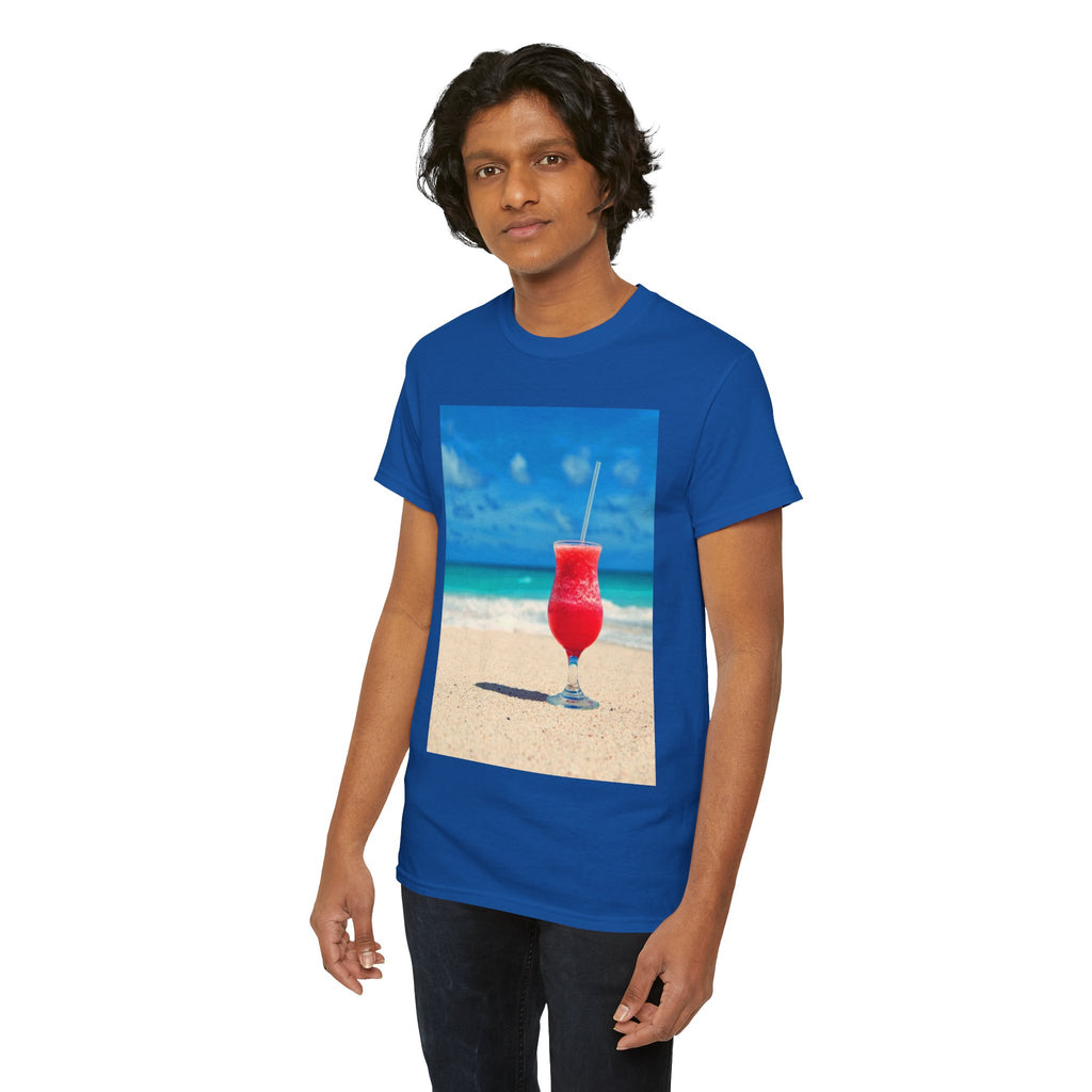 Tropical Beach Cocktail Graphic Tee (Summer Vacation Drink)