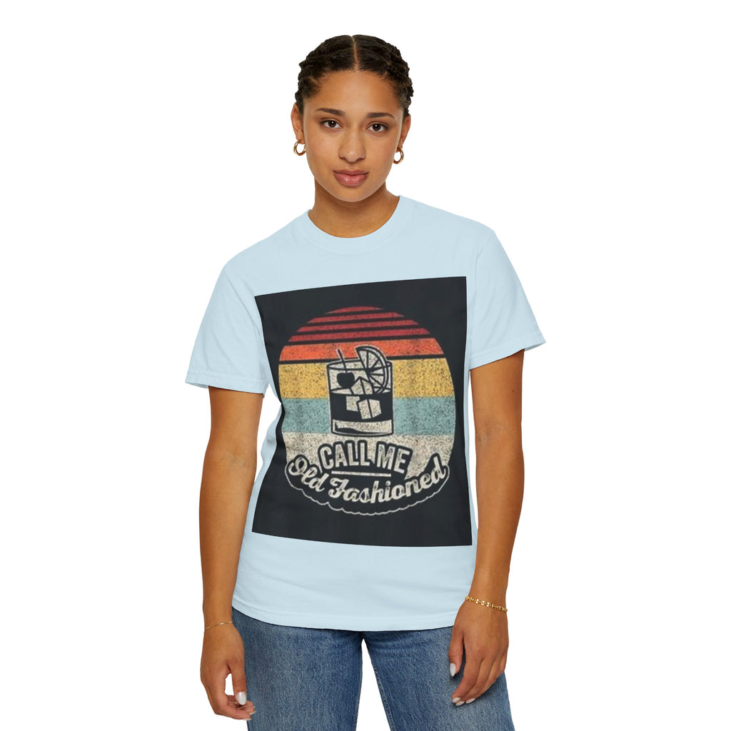T-Shirt — "Call Me Old Fashioned" Retro Cocktail Graphic Tee