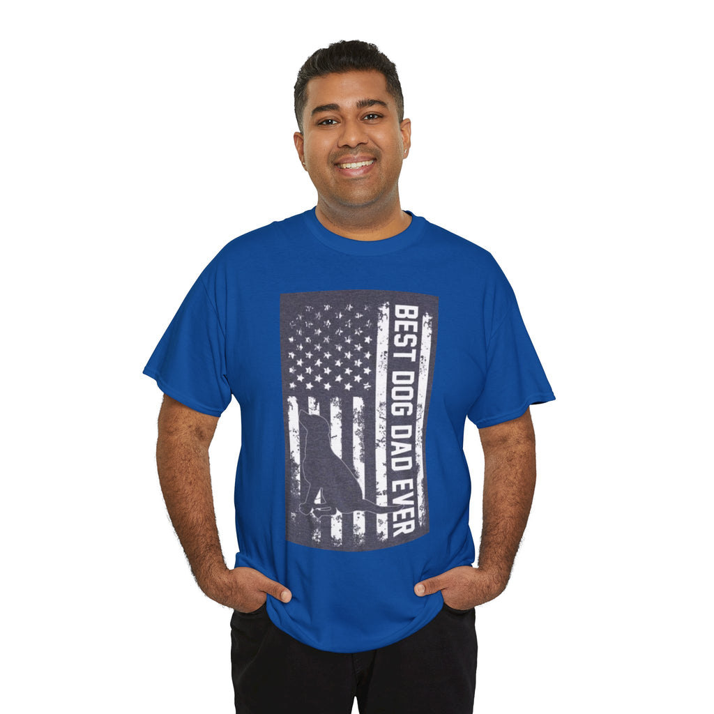 Best Dog Dad Ever T-Shirt – Patriotic American Flag Dog Dad Tee