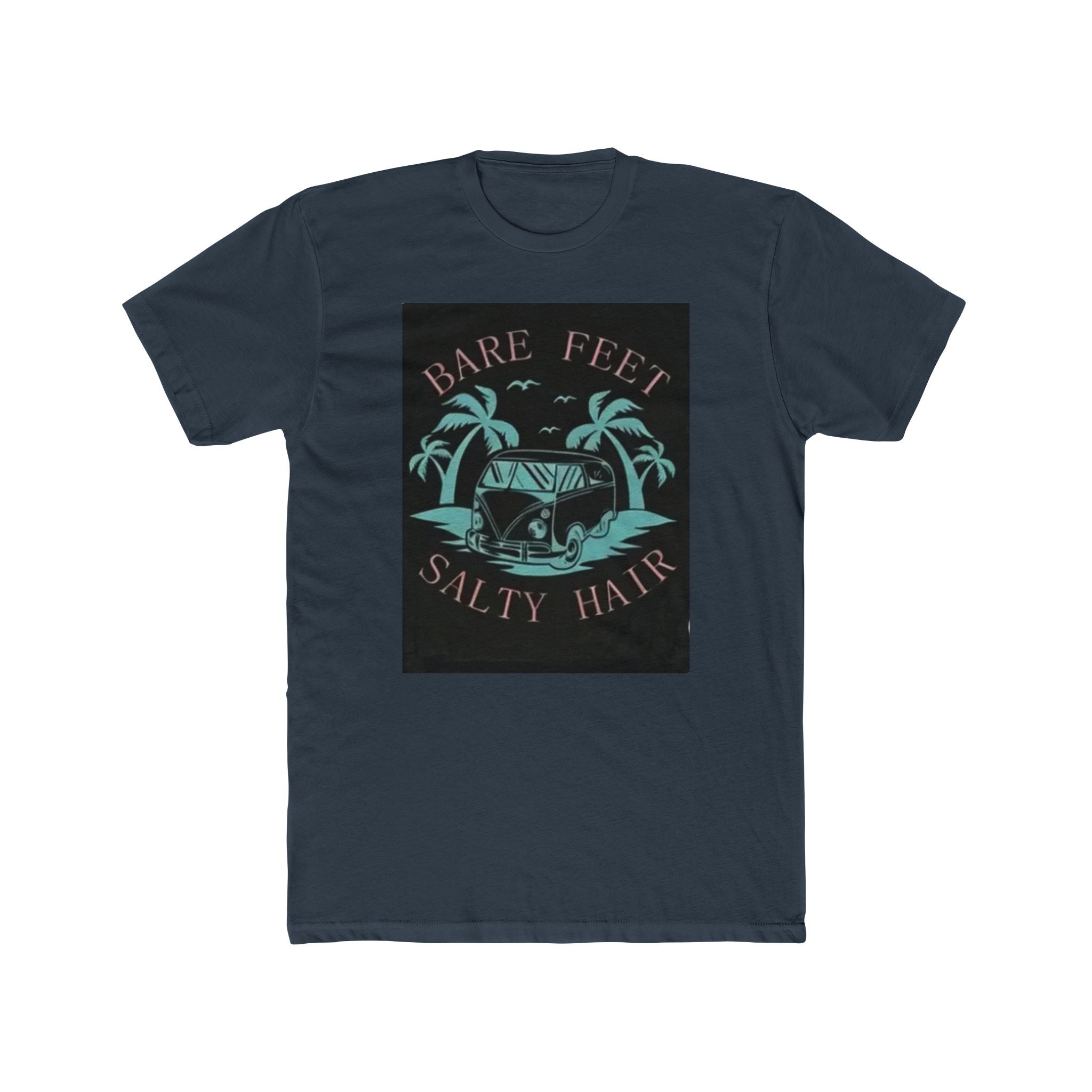 T-Shirt — "Bare Feet, Salty Hair" Beach Graphic Tee