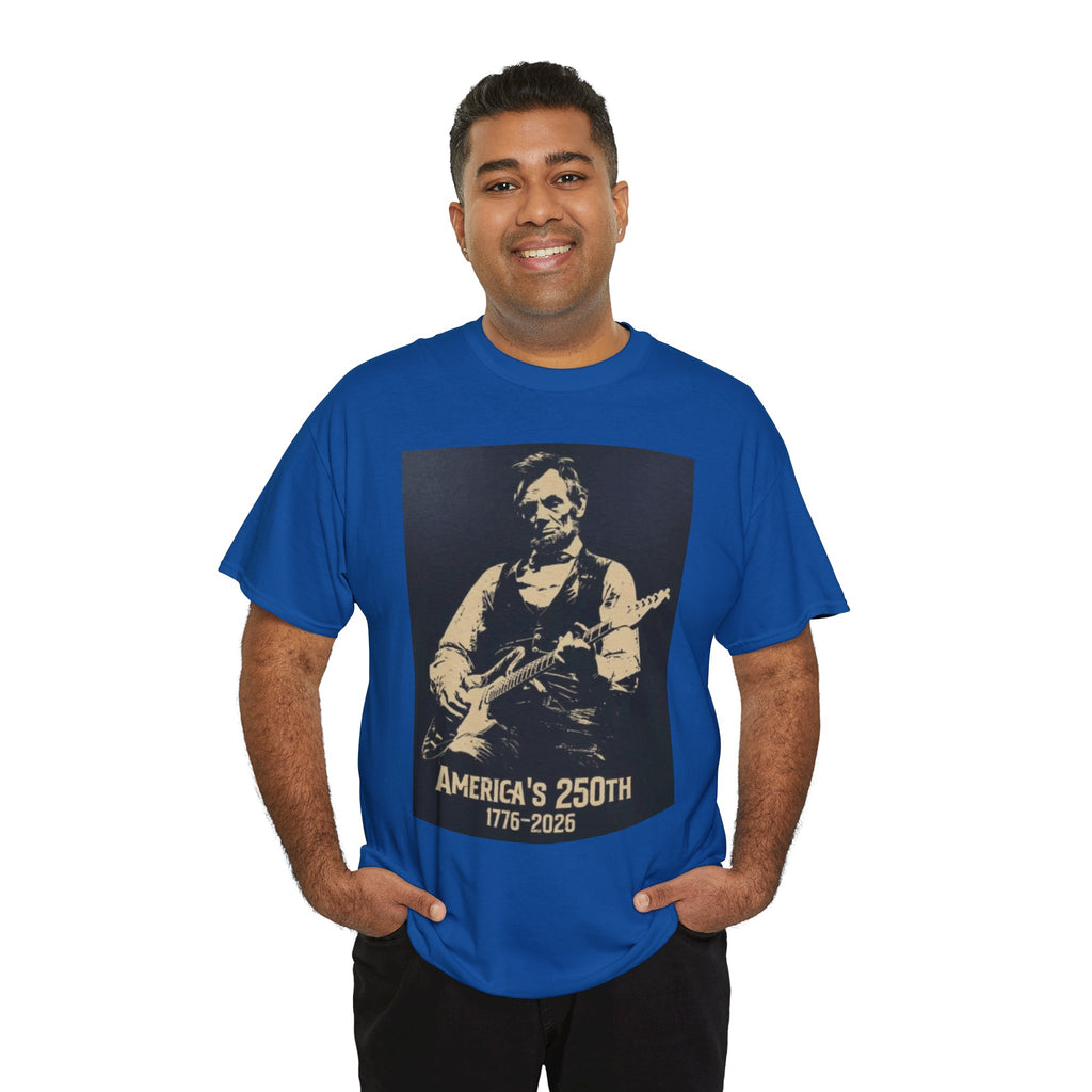 America's 250th Guitar Tee — 1776–2026 Patriotic Rock T‑Shirt