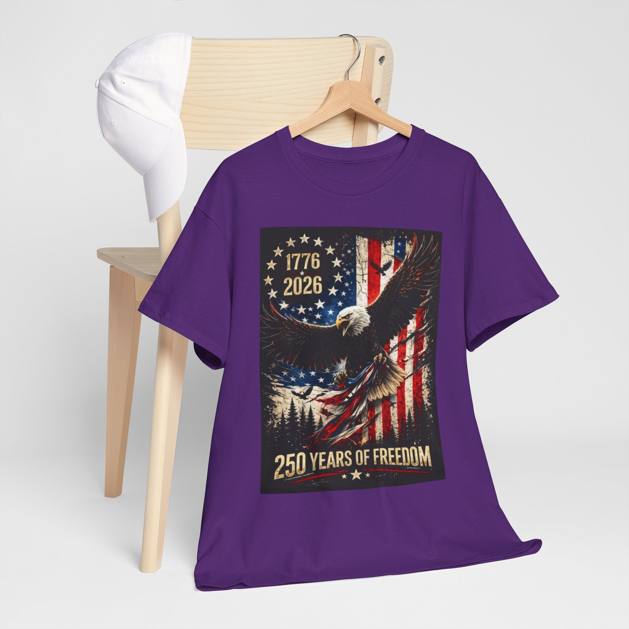 Patriotic Tee — 1776–2026 Bald Eagle "250 Years of Freedom" Shirt