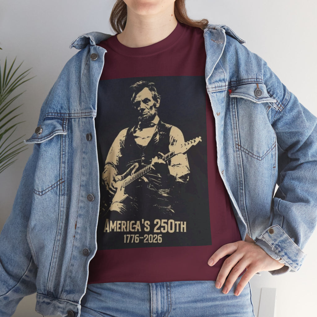 America's 250th Guitar Tee — 1776–2026 Patriotic Rock T‑Shirt
